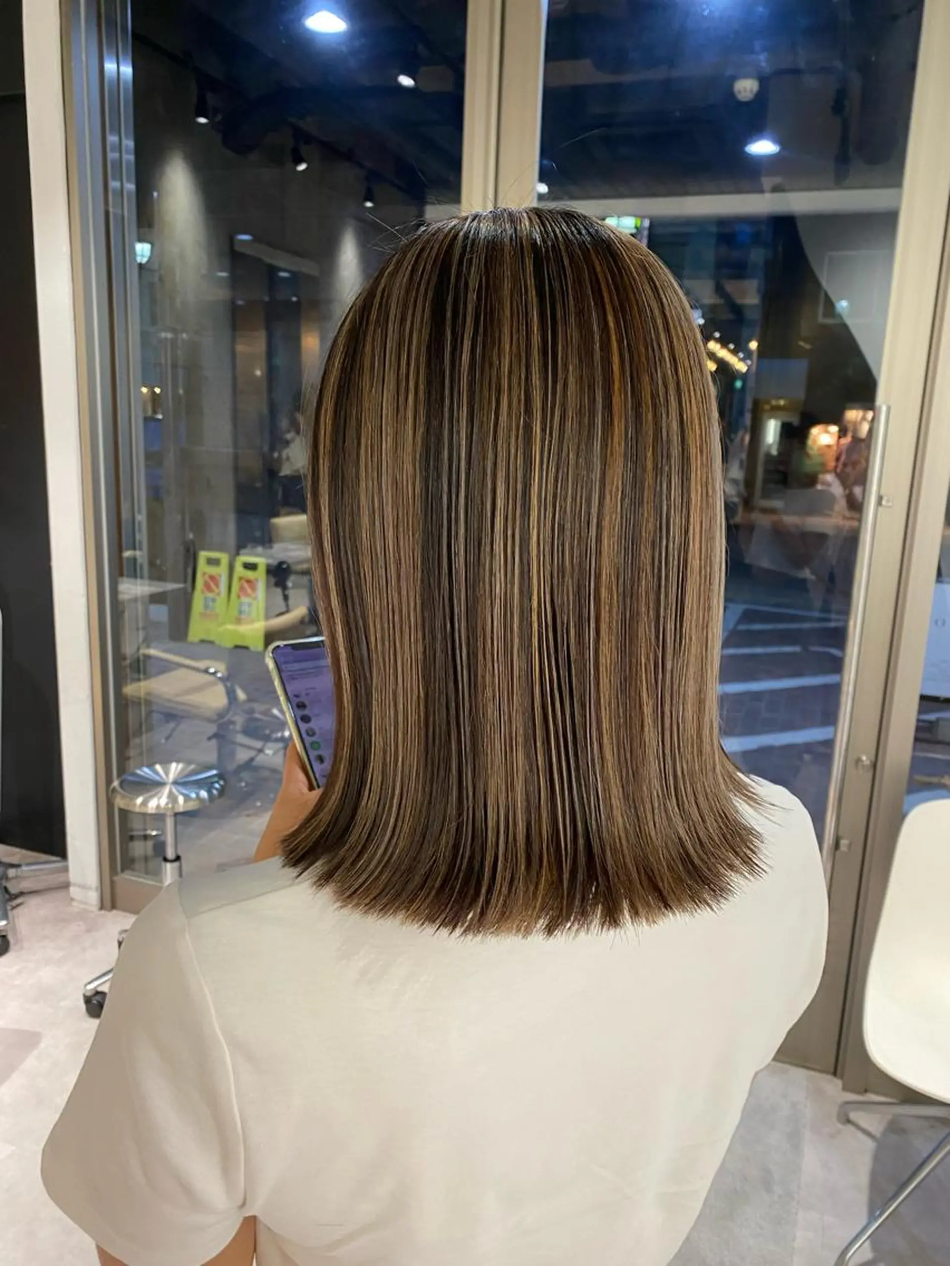 セミロング ハイライト 無料カット募集中🌷 ちひり𓂃𓈒♡‪のヘアスタイル