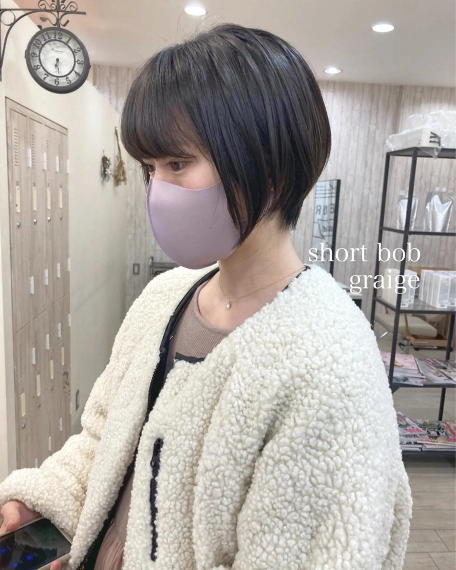 ショート カラー 切りっぱなしボブ ショートボブ ハンサムショート グレージュ ボブ カット ヘアカラー トリートメント 初めてのショート お任せください✂️のヘアスタイル