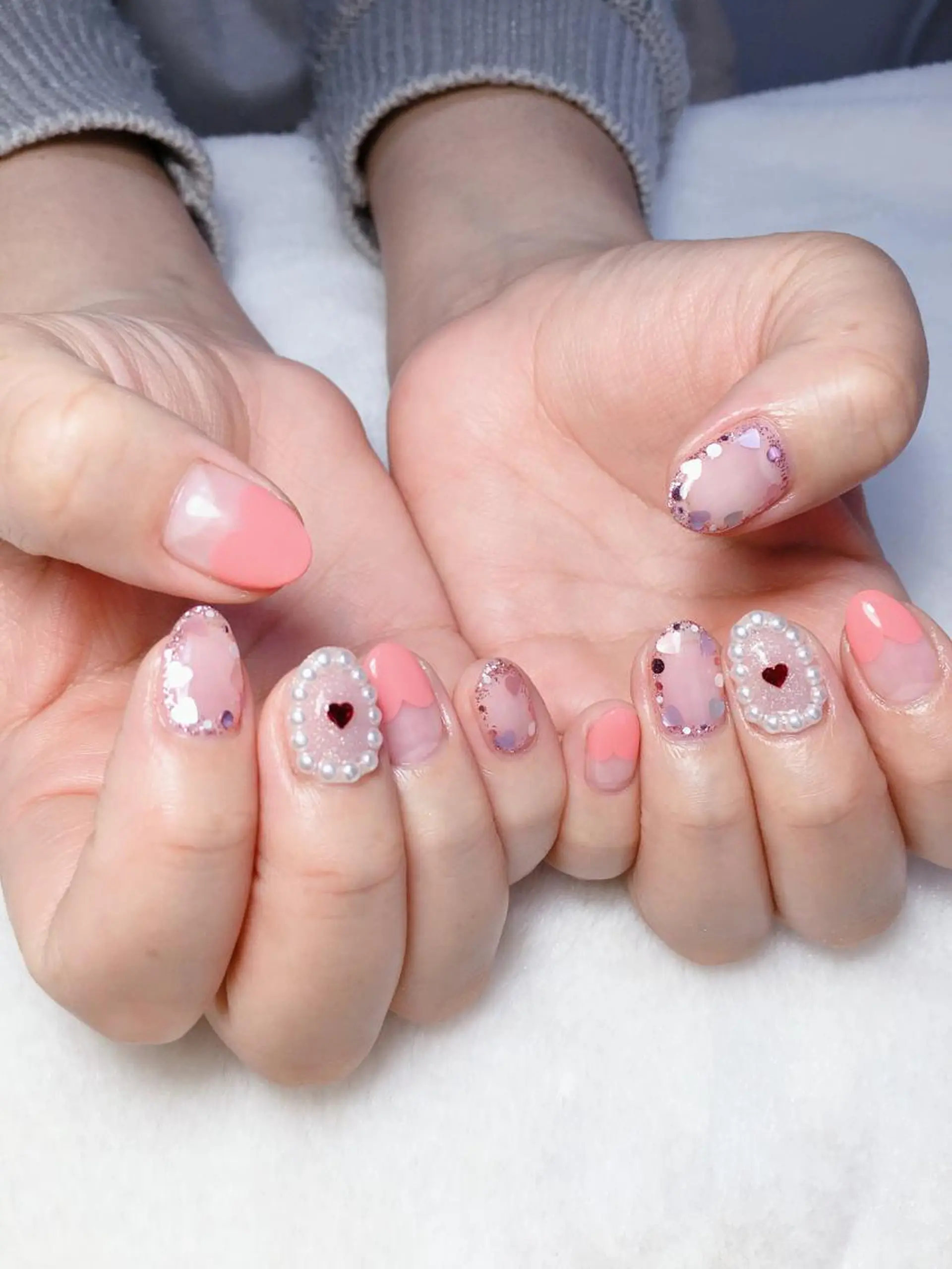 ネイル バレンタイン ハンドネイル kipinail 川﨑えりかのネイルデザイン