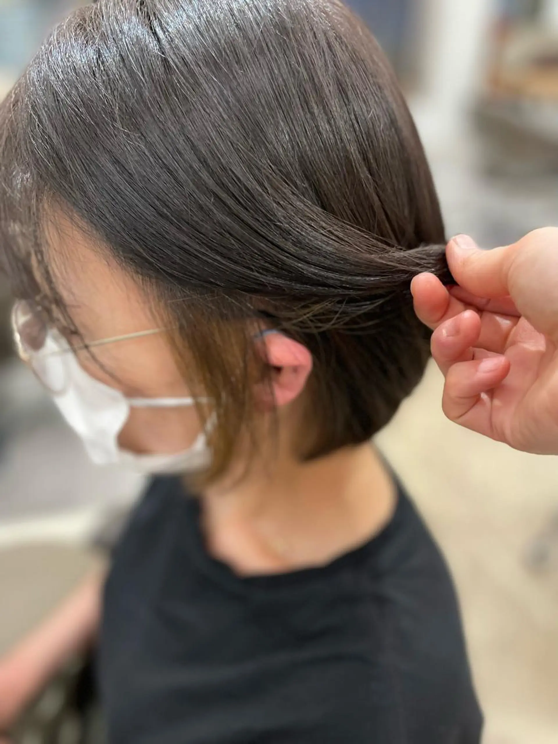 ミディアム no4ナチュラル戸祭所属・山越 美裕樹のヘアスタイル