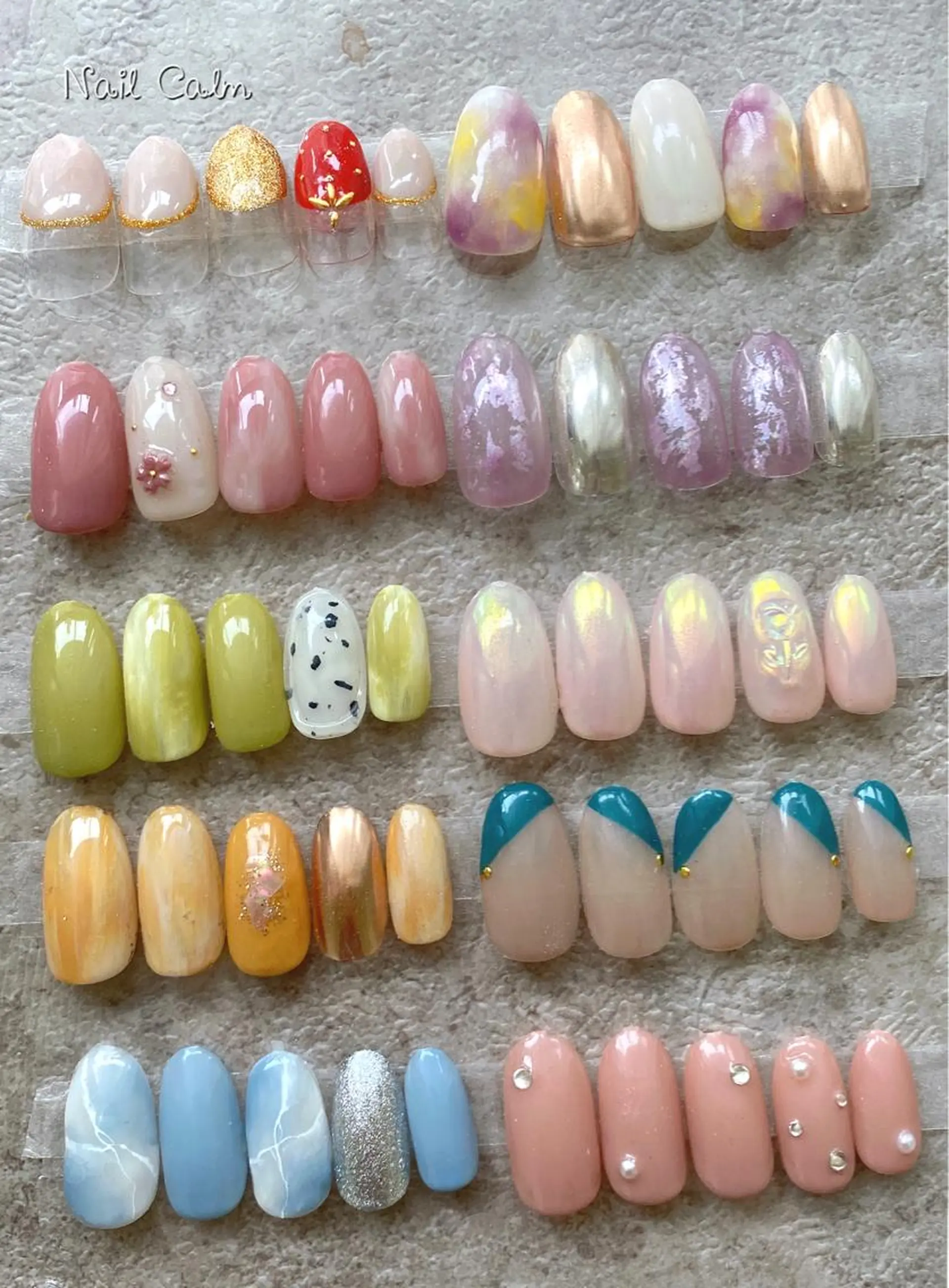 ネイル シンプルネイル 春ネイル ハンドネイル Nail Calm所属・プライベートサロン Calmのネイルデザイン