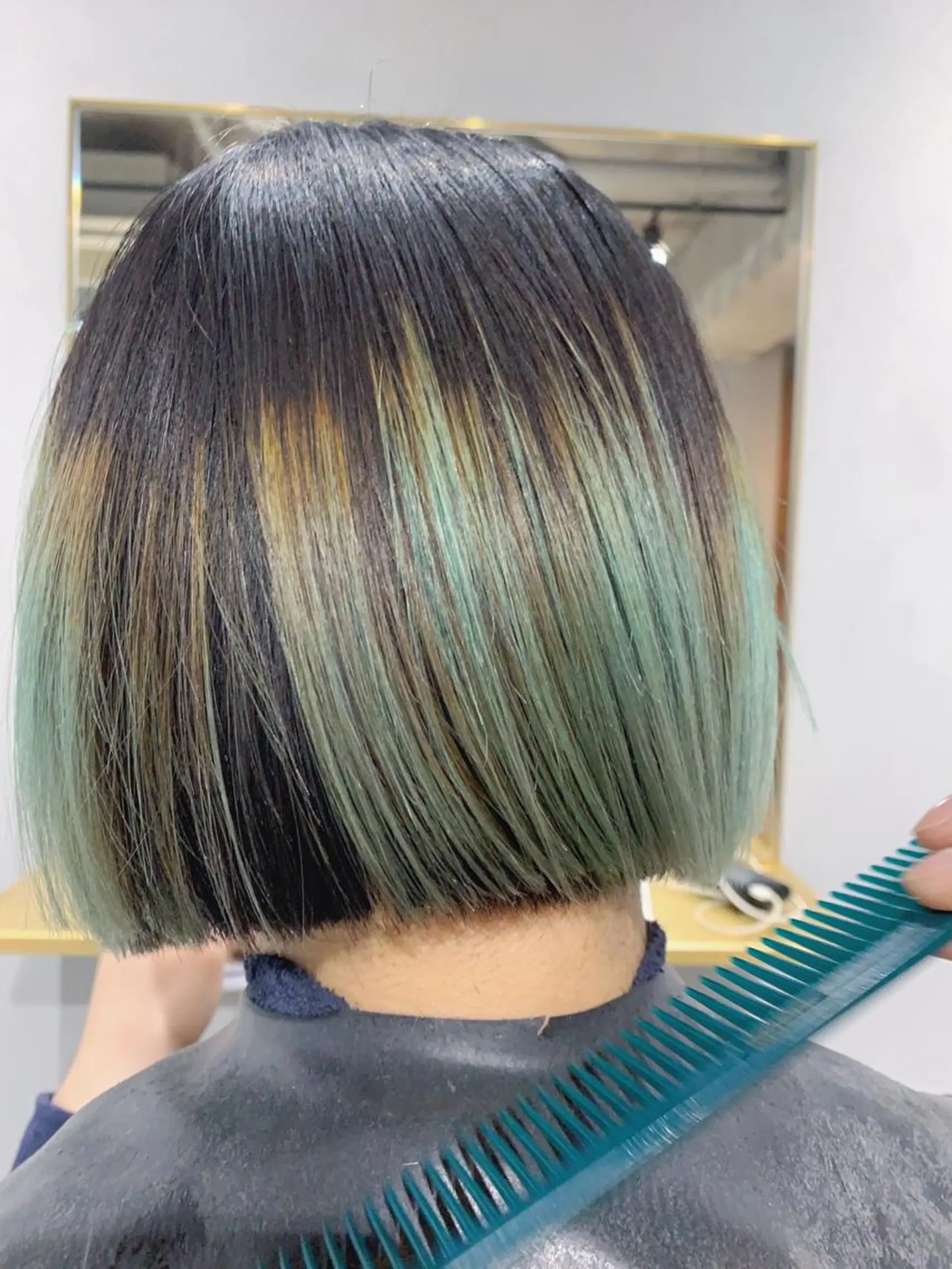 ショート カラー ボブパーマコテ巻き風 パーマNo1深江秀平のヘアスタイル