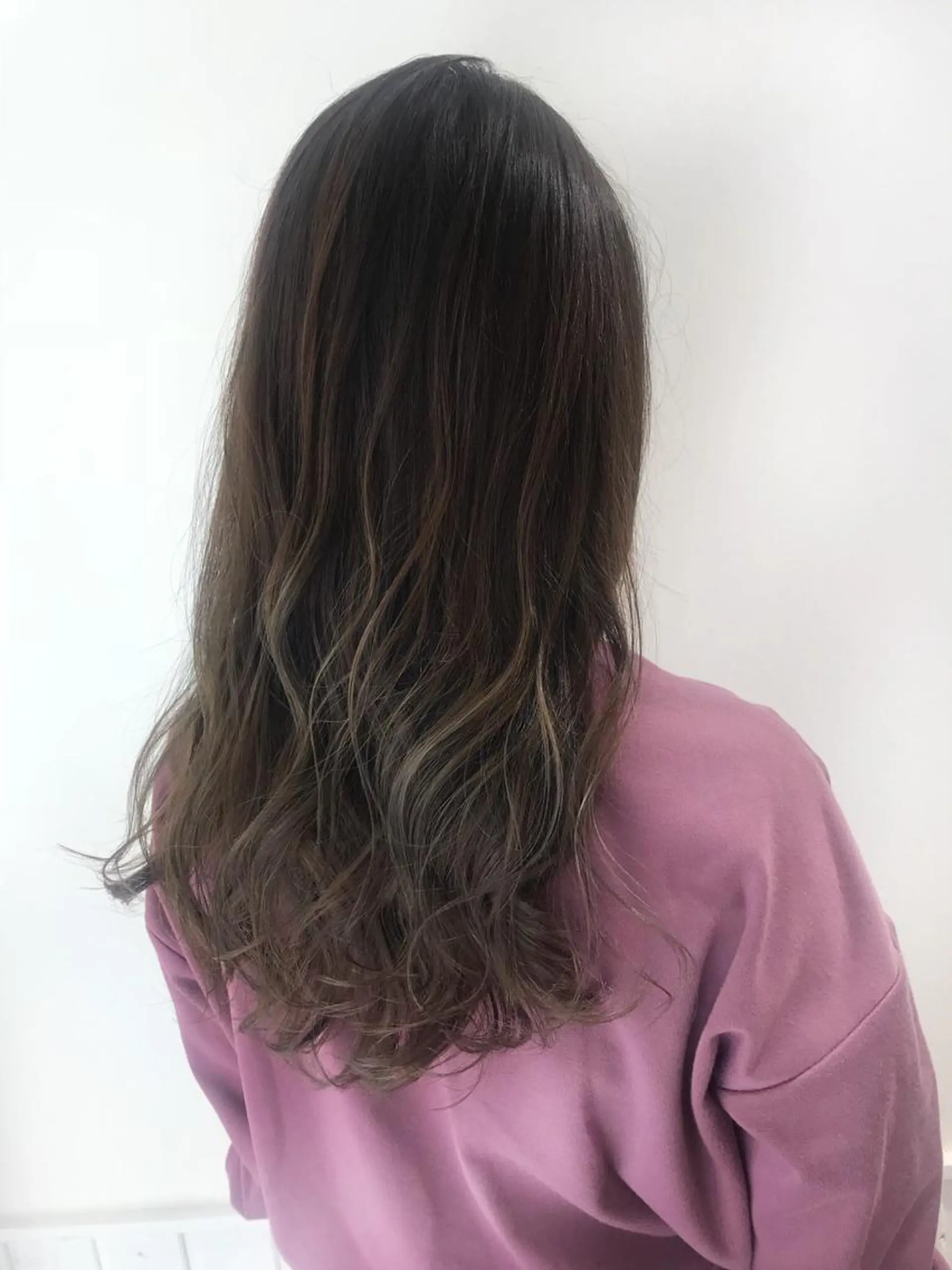 ロング カラー ブリーチ グラデーションカラー グレージュ パーマ×ウルフカット koya☆のヘアスタイル