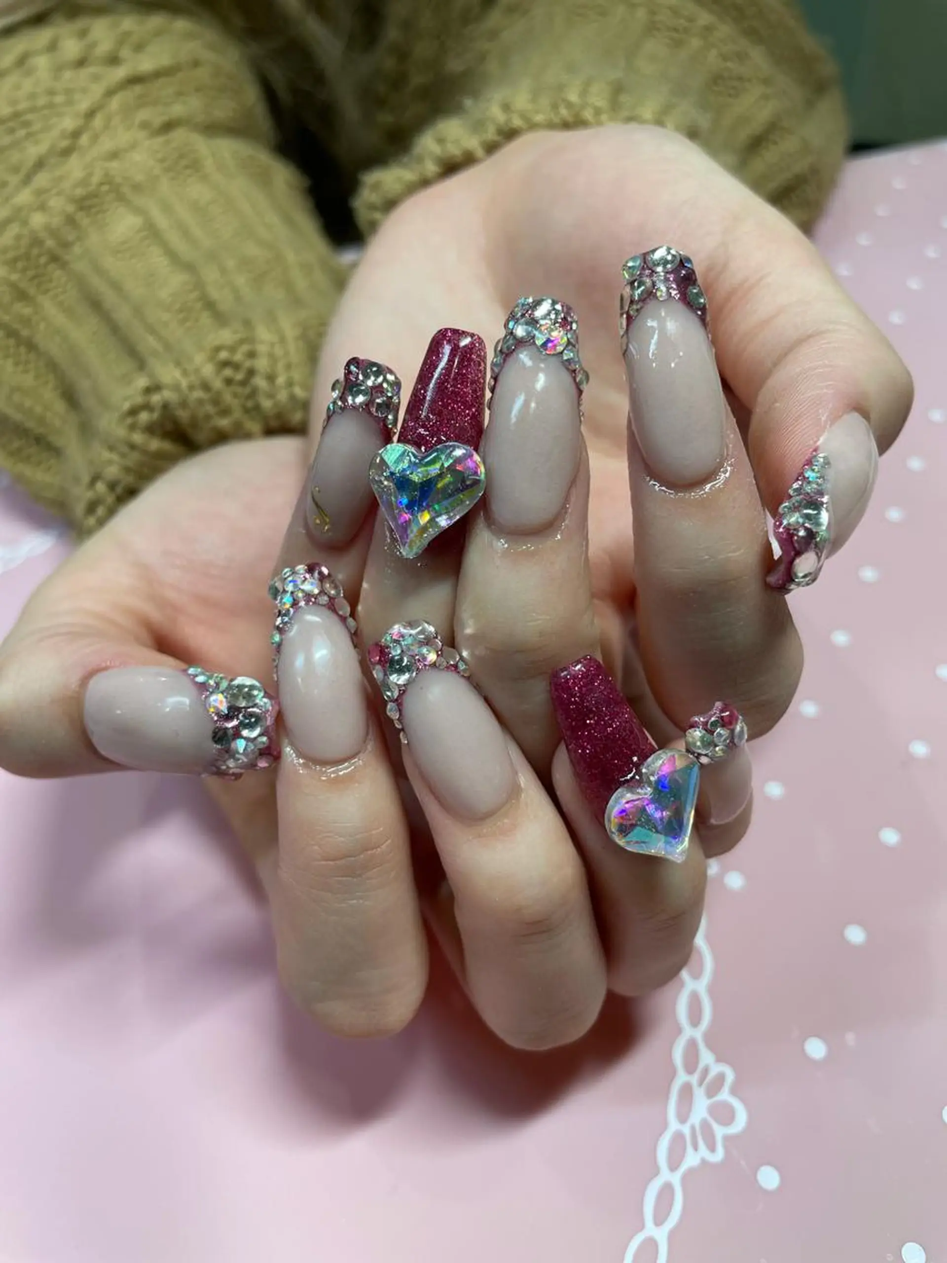 セミロング ネイル フレンチネイル ハンドネイル 《LB》ラブリエ Nail&eyeのマツエク・マツパデザイン
