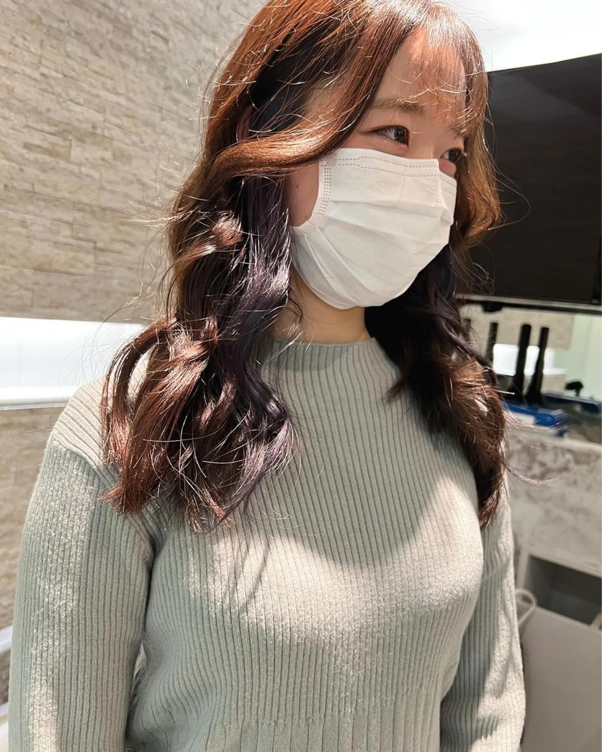 セミロング カラー ヘアアレンジ ブリーチ ラベンダーカラー 🔶似合わせセンター パート/ヤス🔶のヘアスタイル