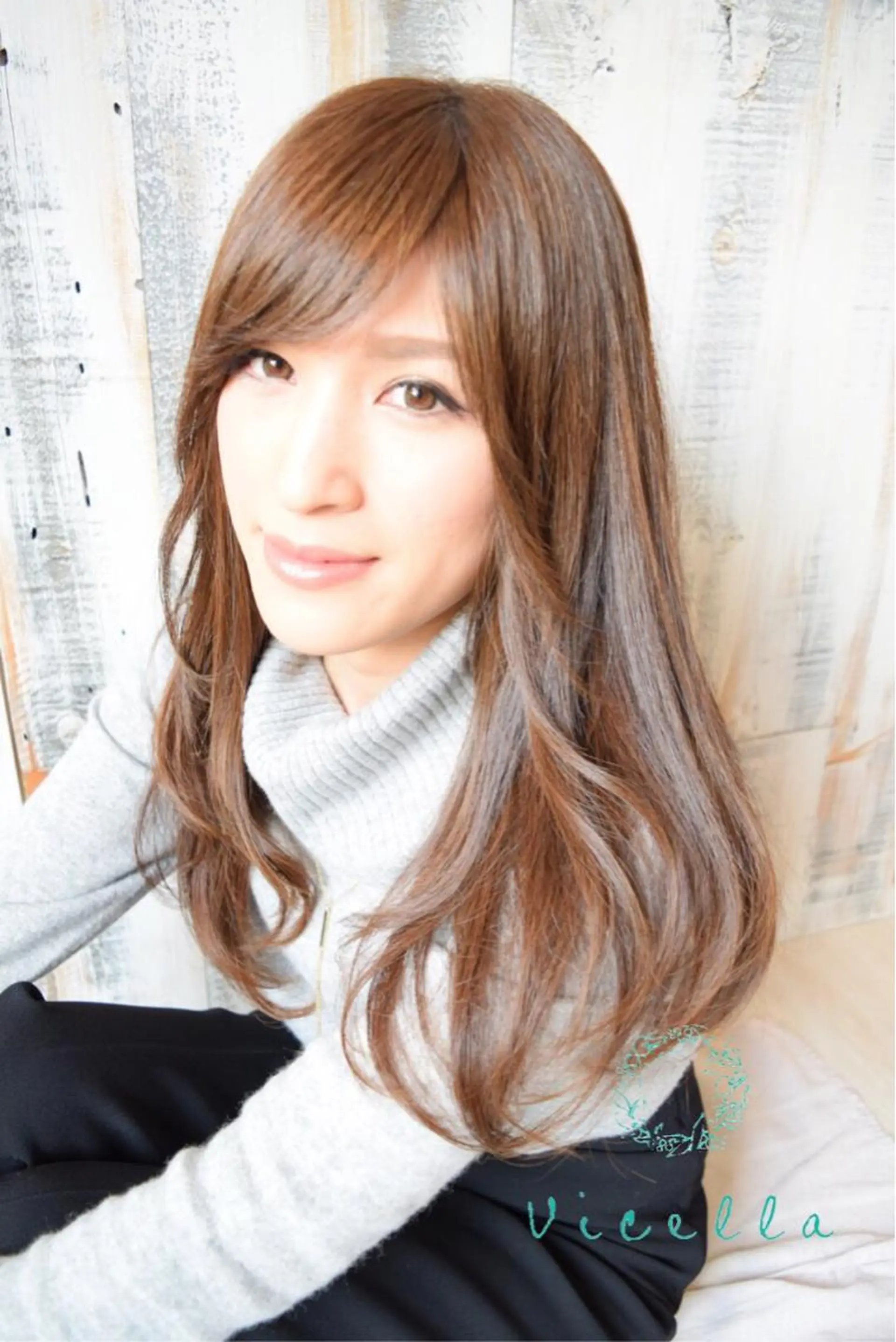 セミロング パーマ 岡崎/髪質改善/ ハイトーン/鈴木進のヘアスタイル