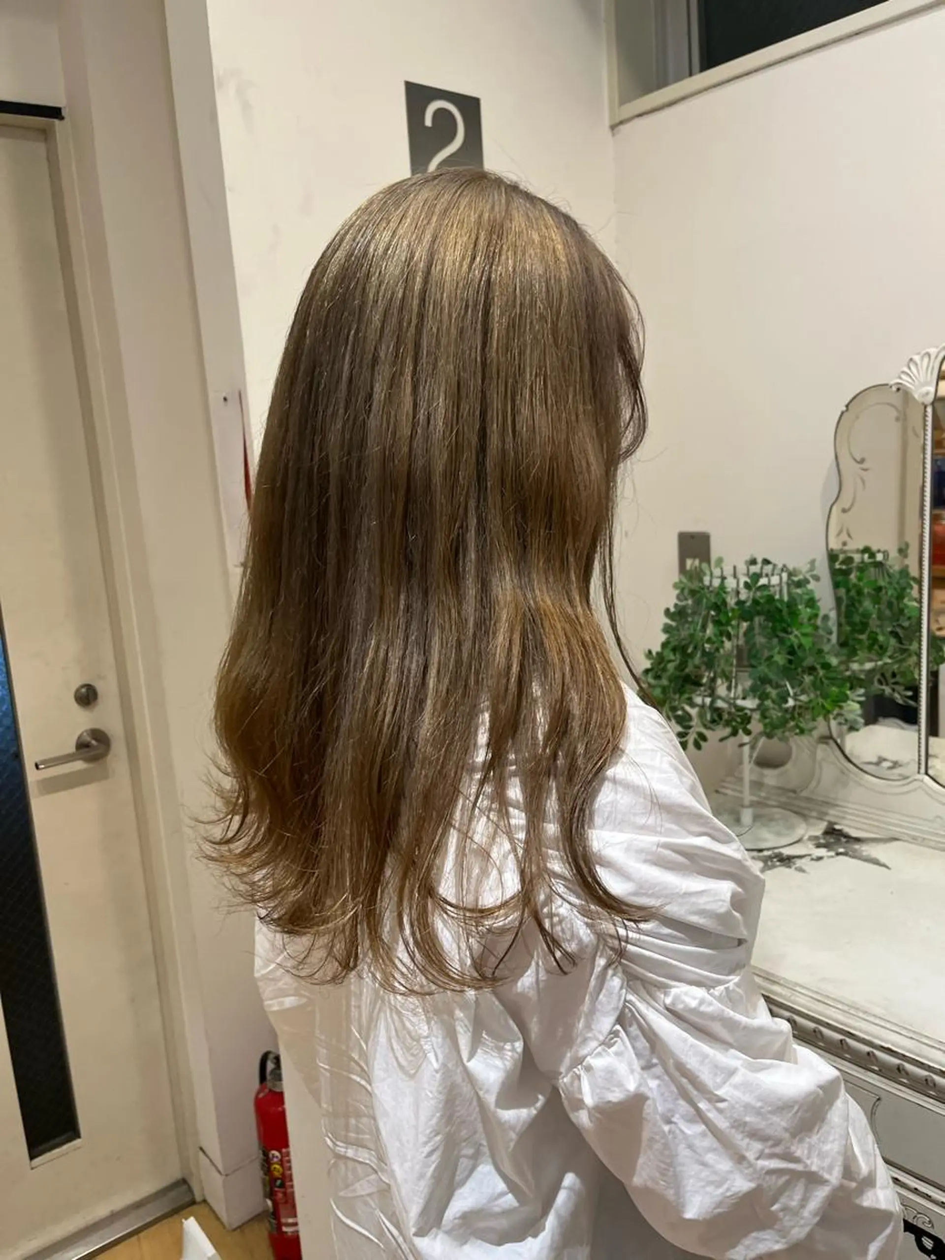 ロング カラー ベージュカラー ハイトーンカラー ロング 💠つたふうか/ 韓国/メンズヘア💠のヘアスタイル