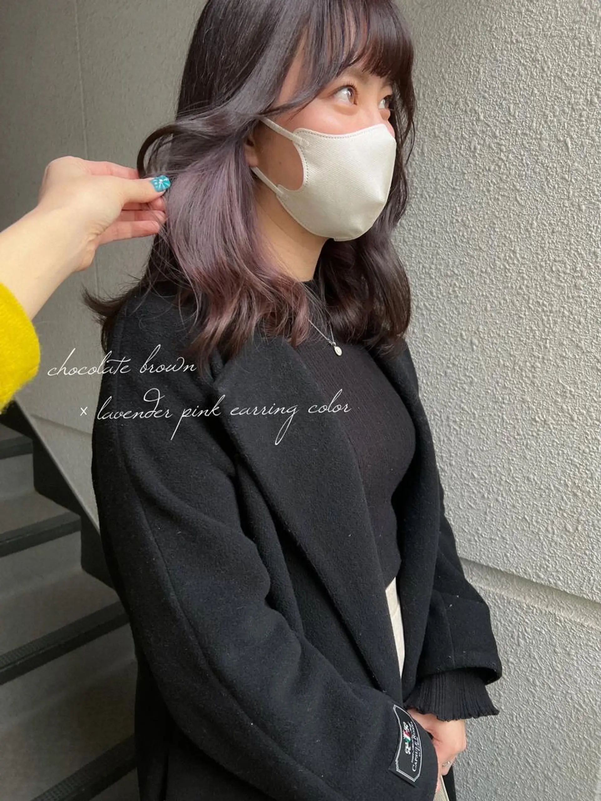 セミロング カラー ラベンダーカラー ラベンダーピンク ピンクカラー ヘアカラー カラーパティシエ facce🌼ikoのヘアスタイル