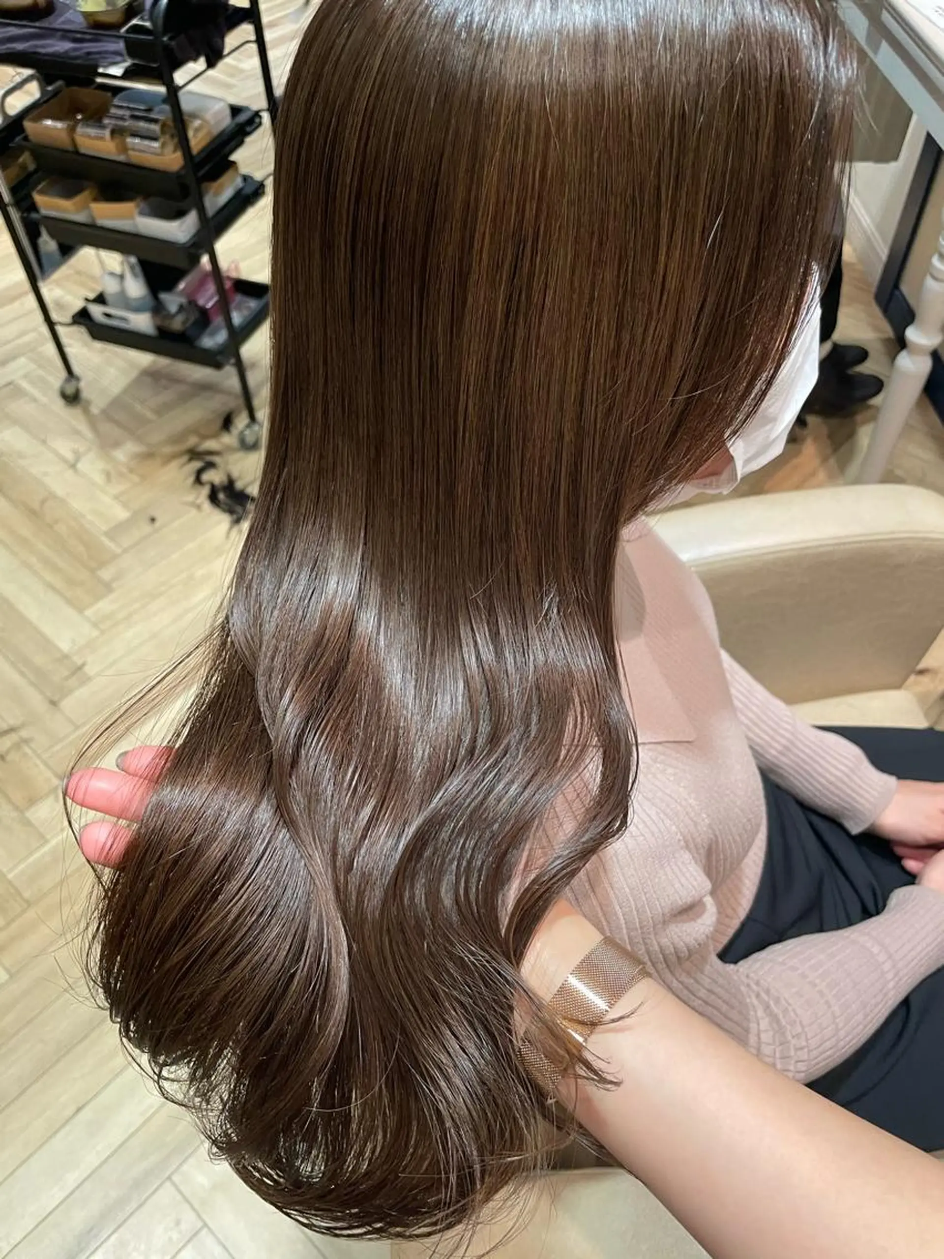 ロング カット ヘアカラー トリートメント 💖レイヤー×美髪 💖momoのヘアスタイル