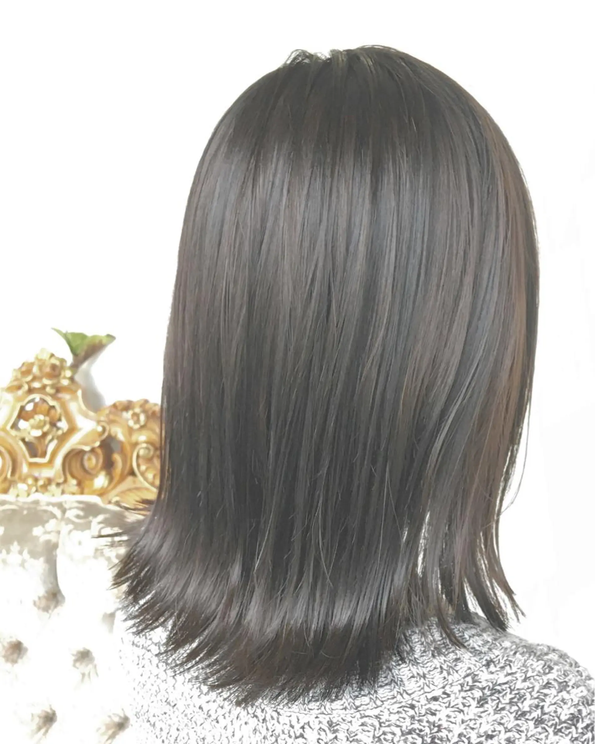 ミディアム カラー パーマ ヘアアレンジ 黒髪 外ハネヘア エグチ アキラのヘアスタイル