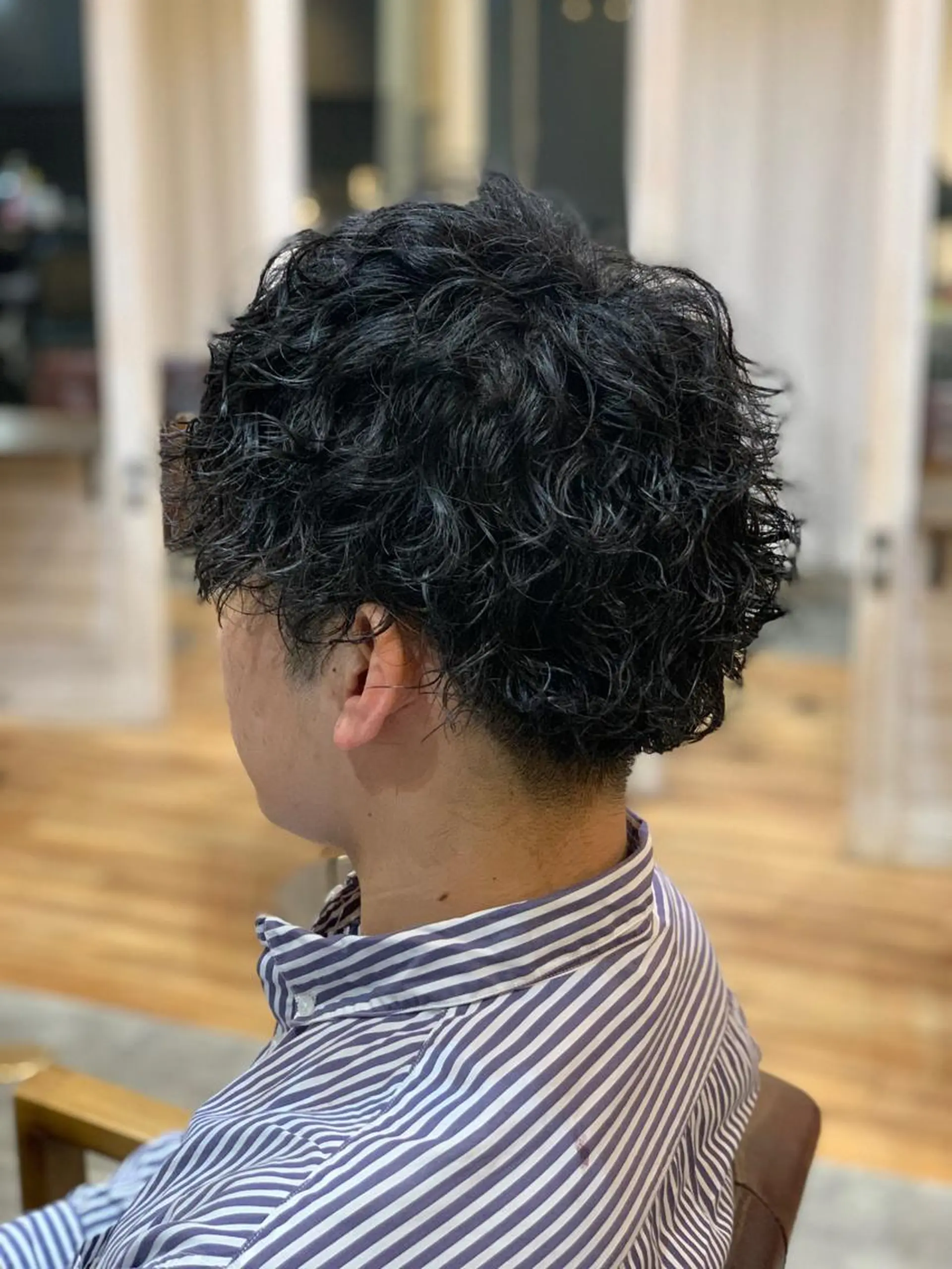 ショート パーマ メンズ メンズパーマ ツイストスパイラルパーマ スパイラルパーマ CECIL hair なんば店所属・メンズパーマ 艶髪☆店長☆有馬のヘアスタイル