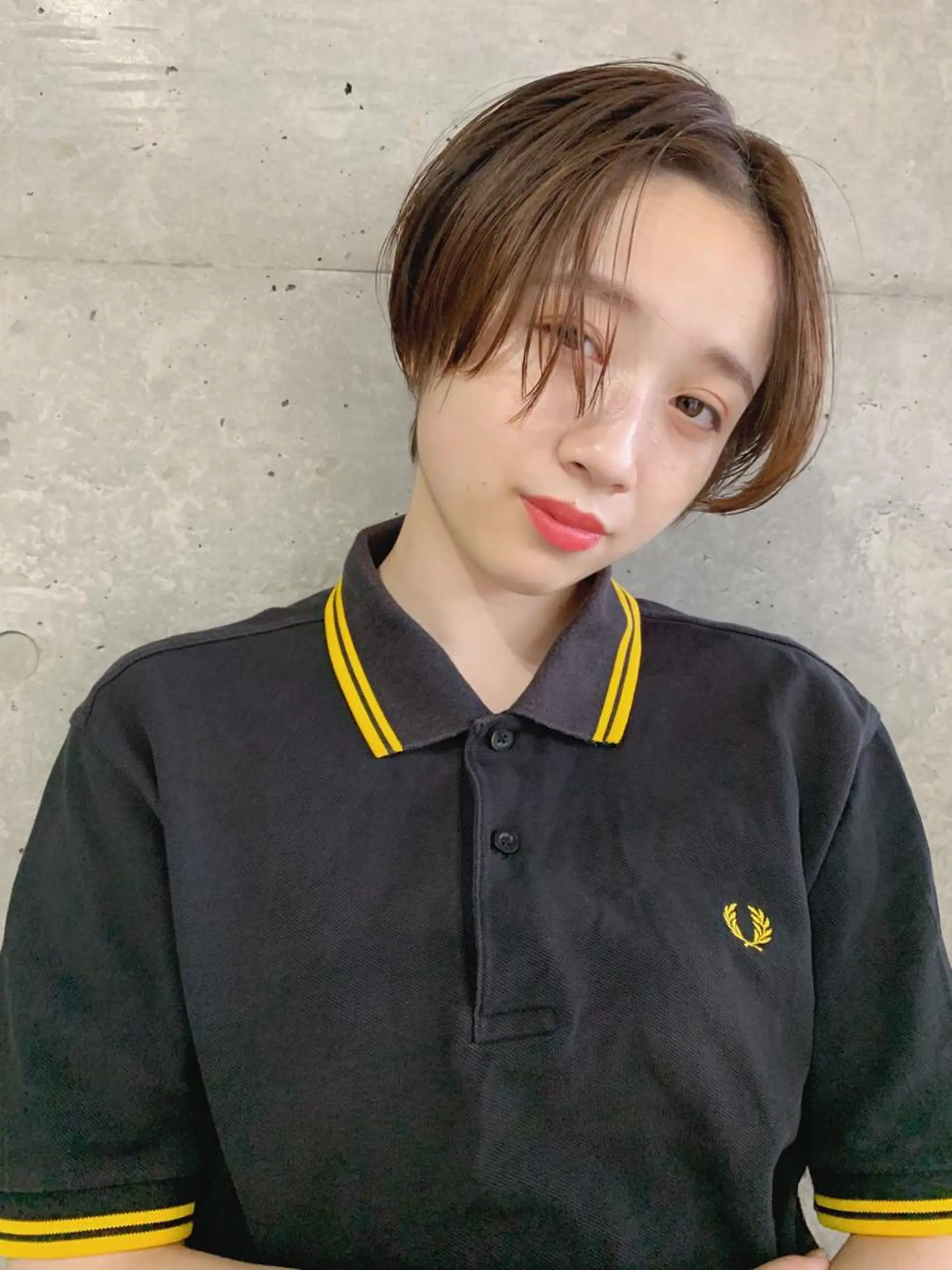 ショート カラー ボブパーマコテ巻き風 パーマNo1深江秀平のヘアスタイル