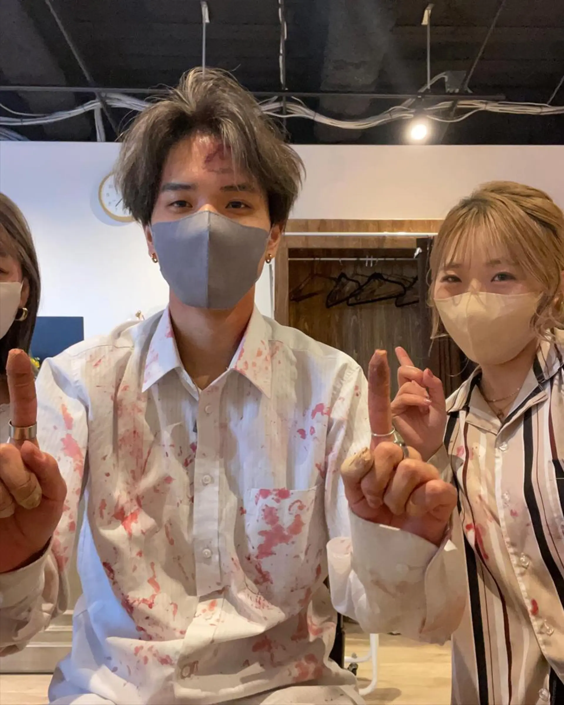 ミディアム カラー パーマ 髪質改善/ブリーチ 田代 龍我のヘアスタイル