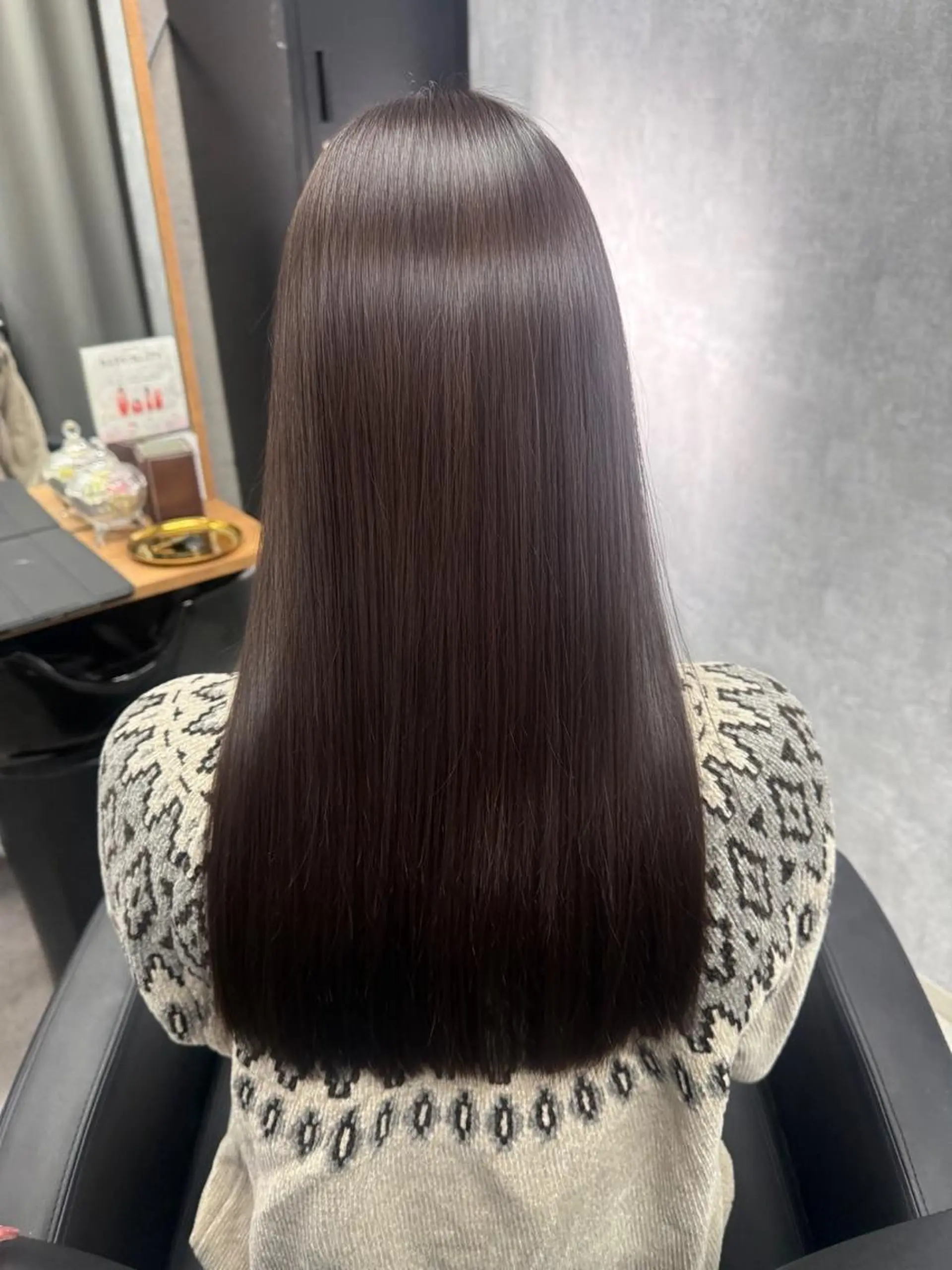 ロング カット 縮毛矯正 トリートメント ハイトーン×艶カラー 🤍MIZUKIのヘアスタイル