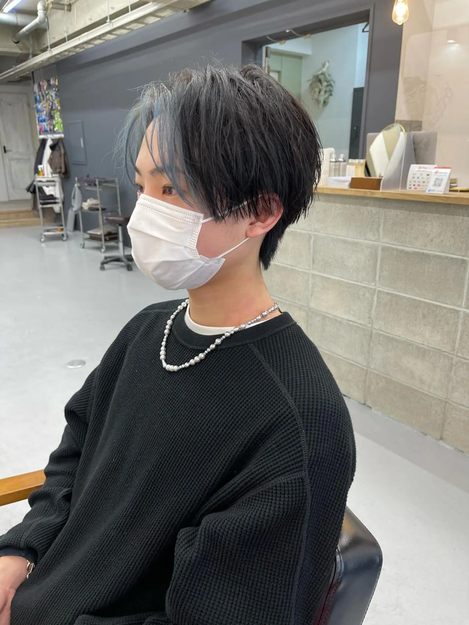 カラー メンズ メンズブリーチ ブリーチ カット ヘアカラー 森本裕/オーナー/ スパイラルパーマのヘアスタイル