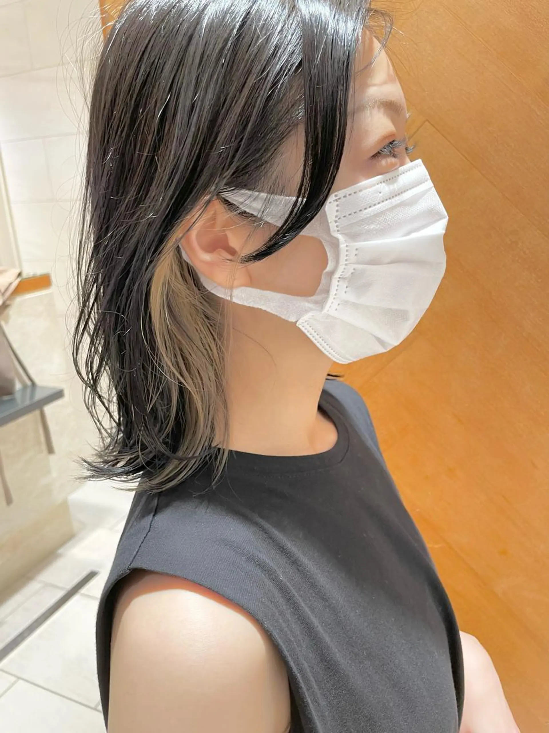 カラー ベージュカラー インナーカラー Toiro新宿所属・✨髪質改善✨ ✨ボブショート✨山木のヘアスタイル