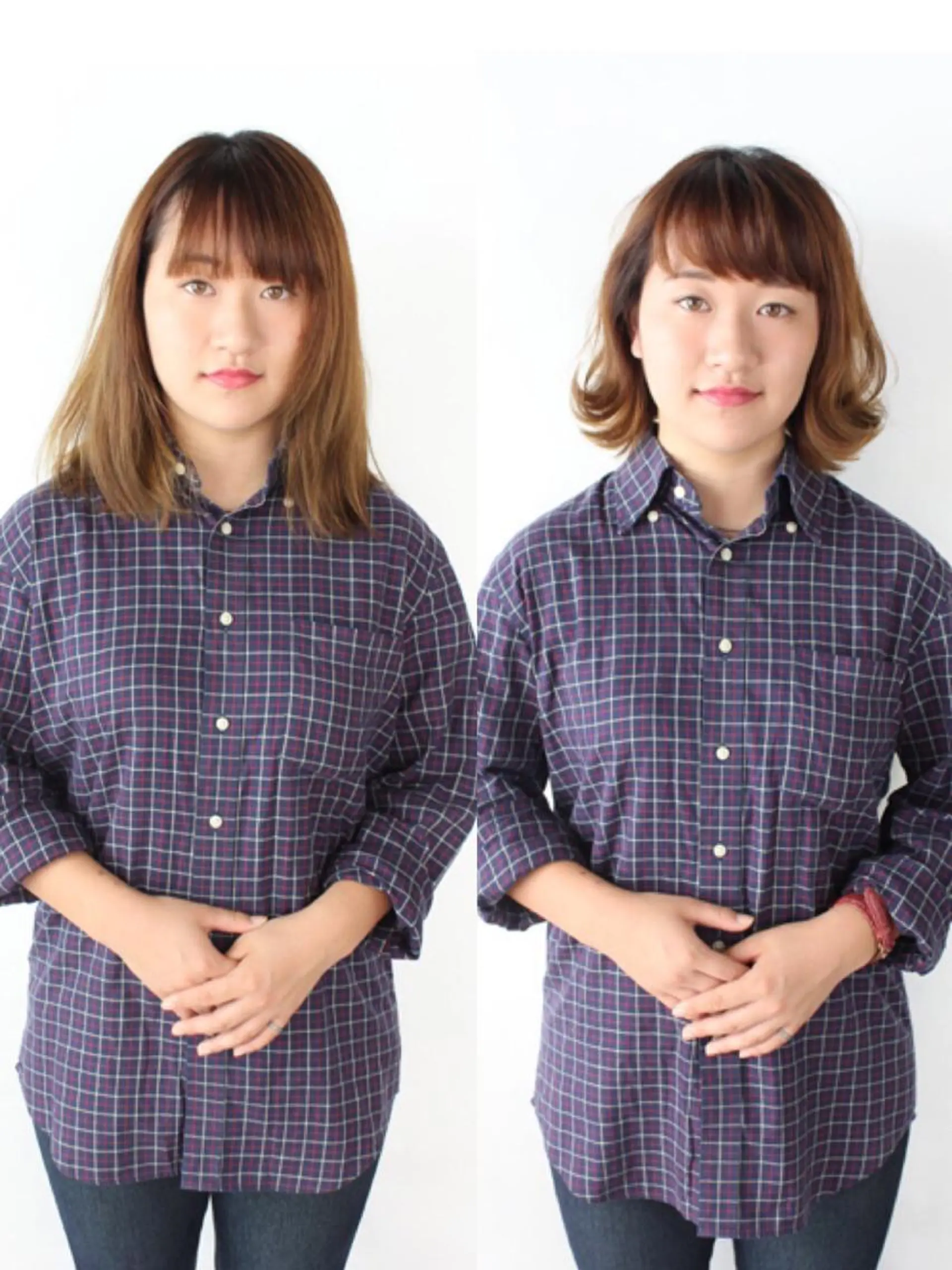 ミディアム 河野 薫のヘアスタイル