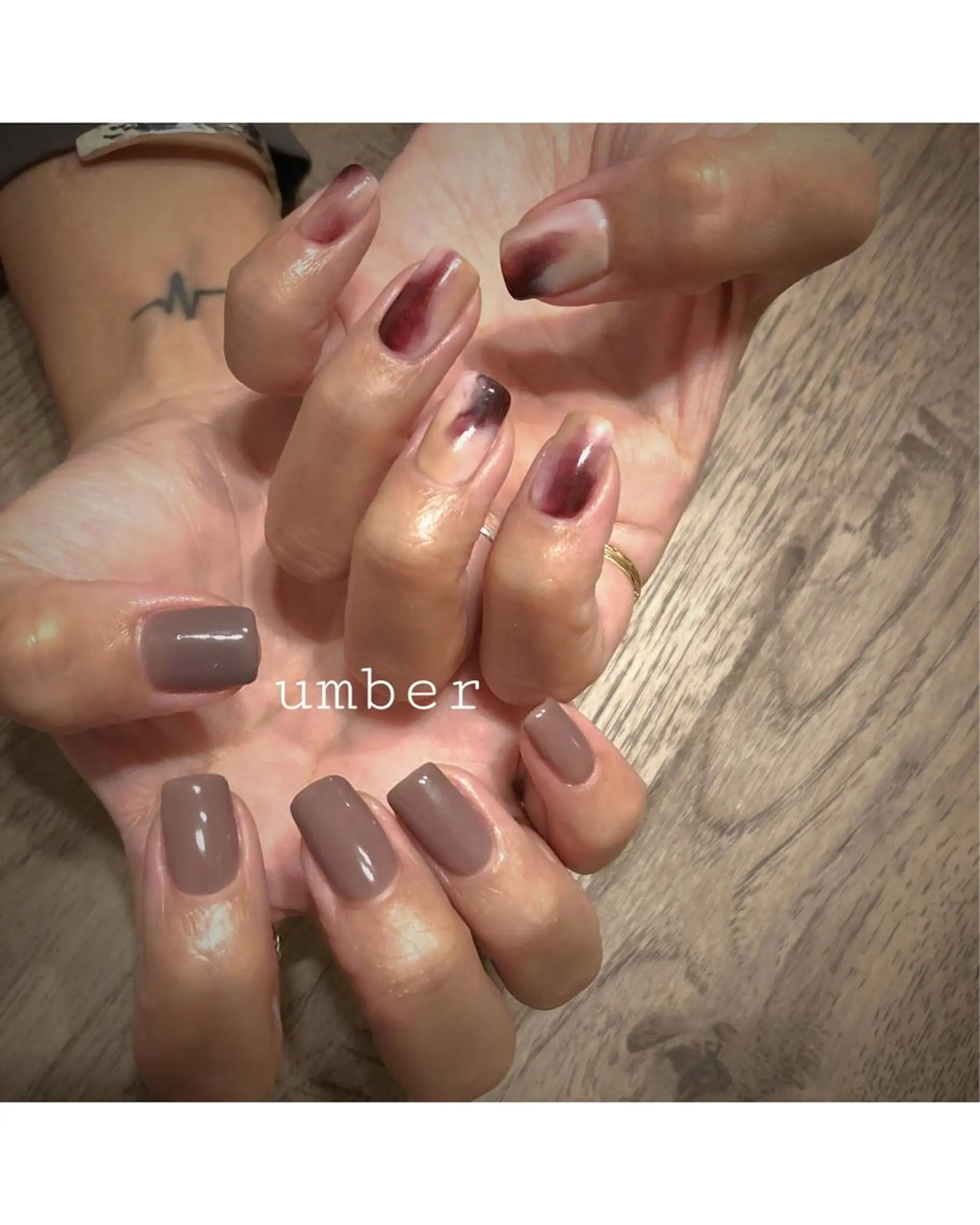 ネイル ハンドネイル umber 三茶1分のネイルデザイン