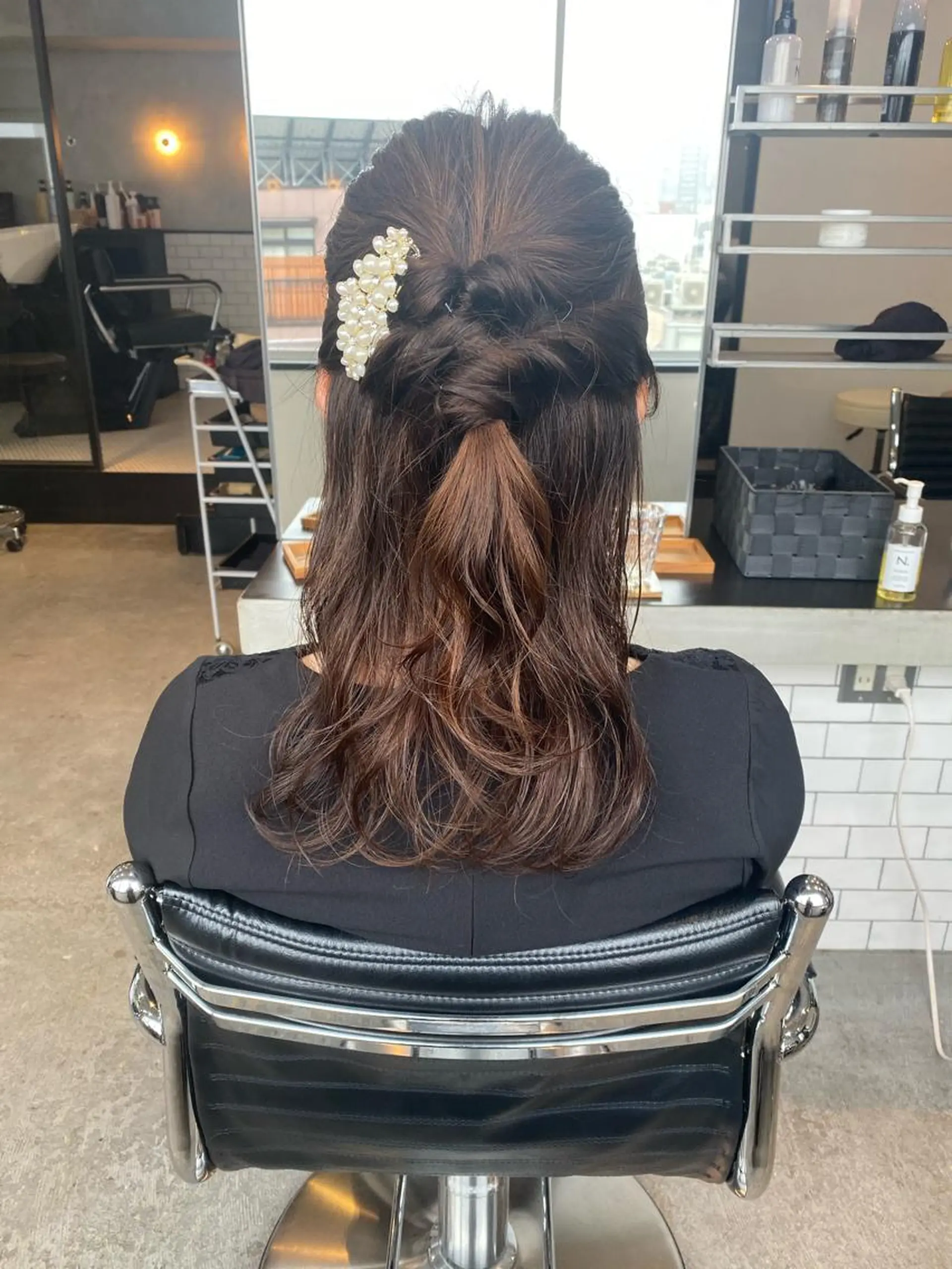 ミディアム カラー ヘアアレンジ 結婚式・ブライダル stylist/蛯谷 珠里のヘアスタイル