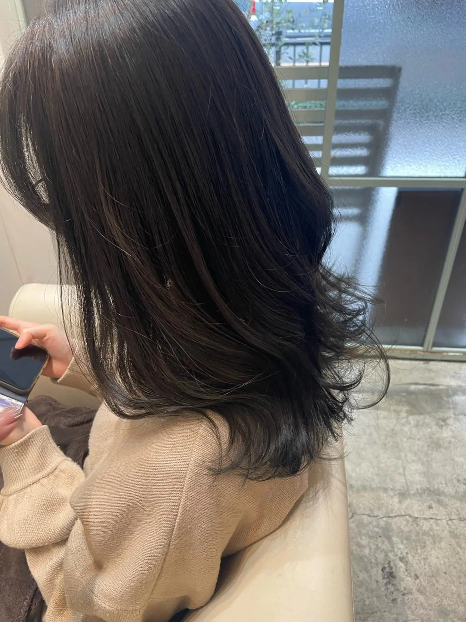 セミロング カラー 【完全個室】髪質改善 暖色カラー/山崎唯奈のヘアスタイル