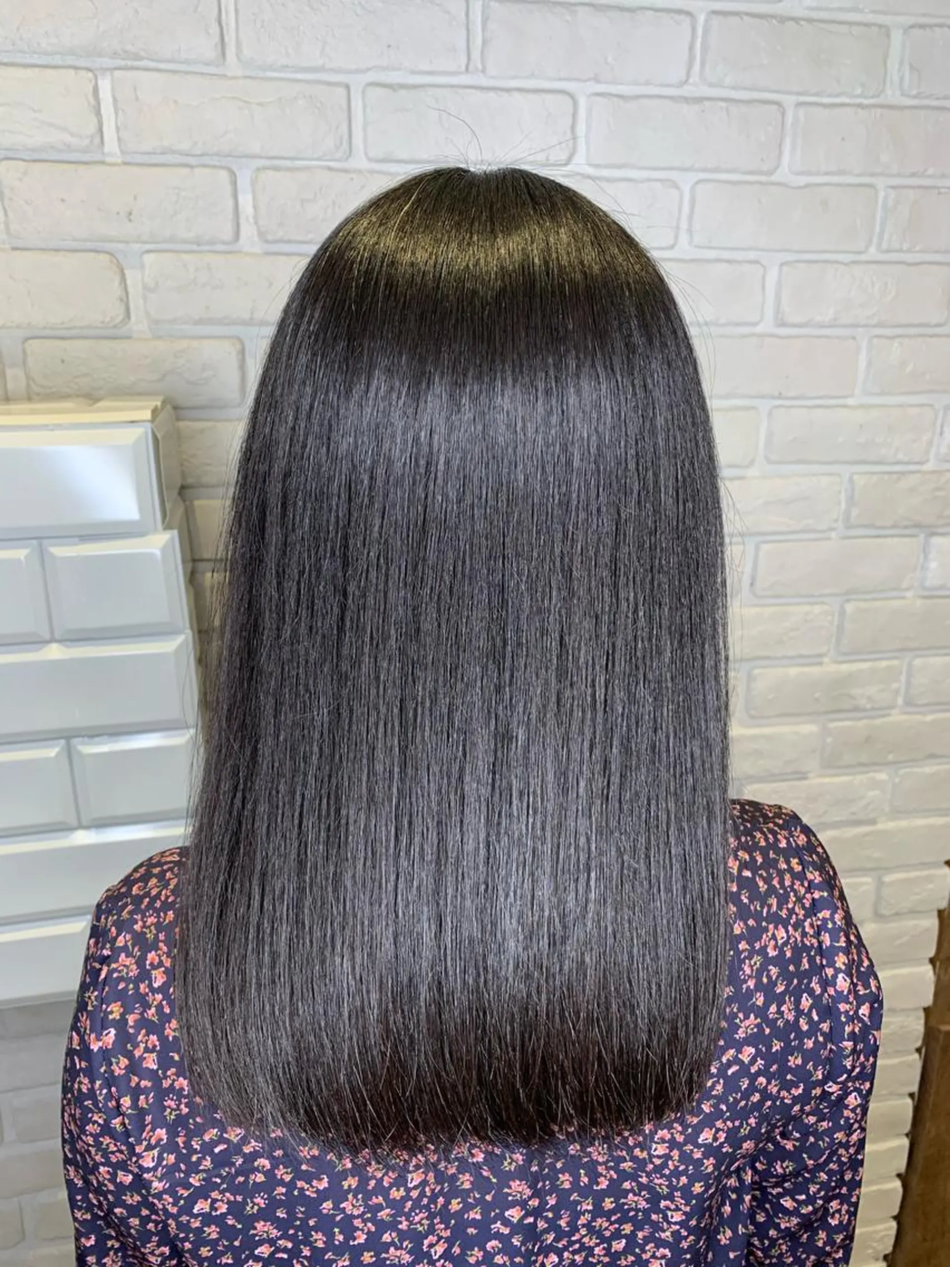 ミディアム パーマ 縮毛矯正 髪質改善/縮毛矯正 艶カラー/珠聡のヘアスタイル