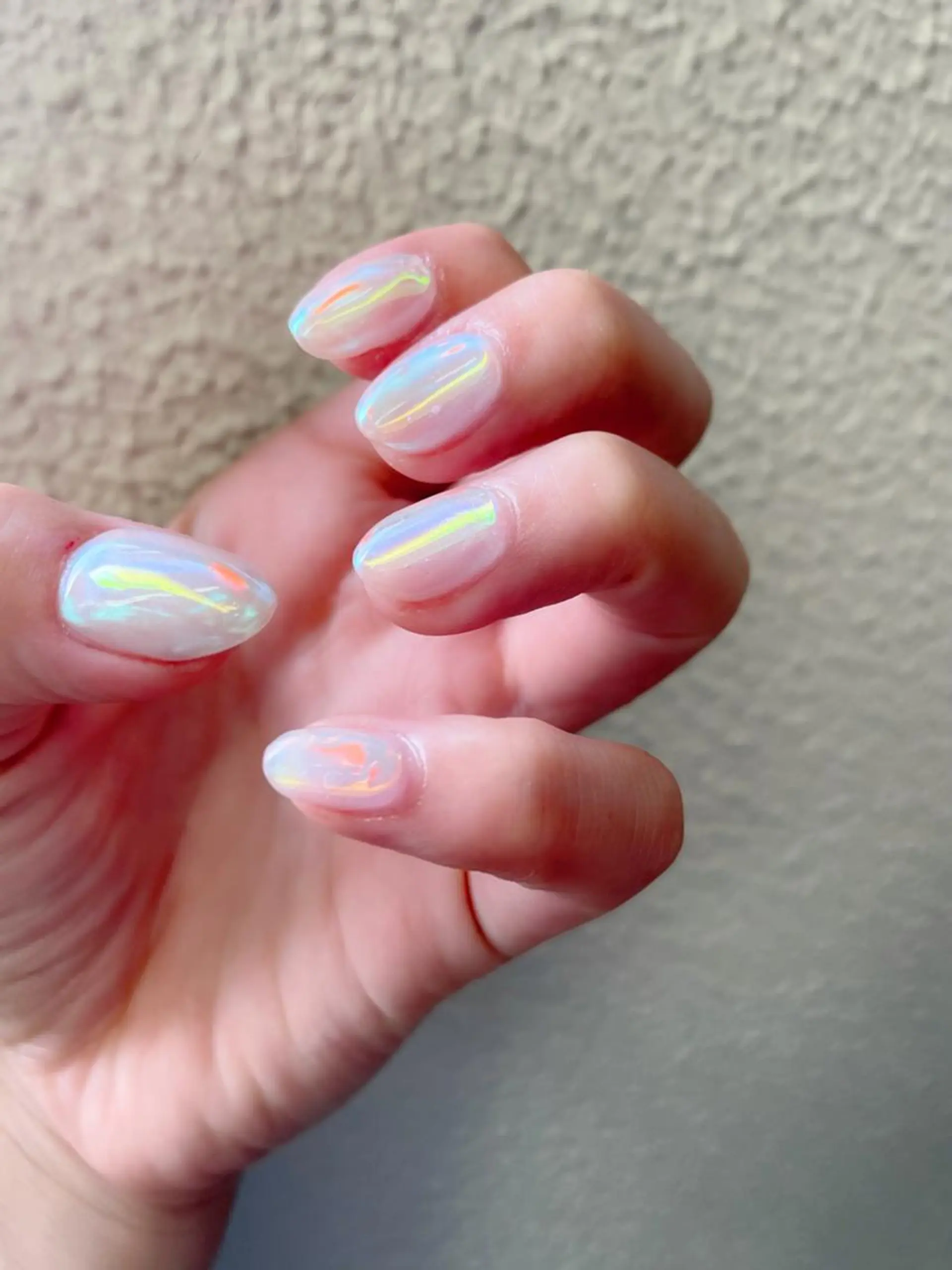 ネイル オーロラネイル 氷ネイル・うるうるネイル 韓国ネイル Nail Eyeのネイルデザイン