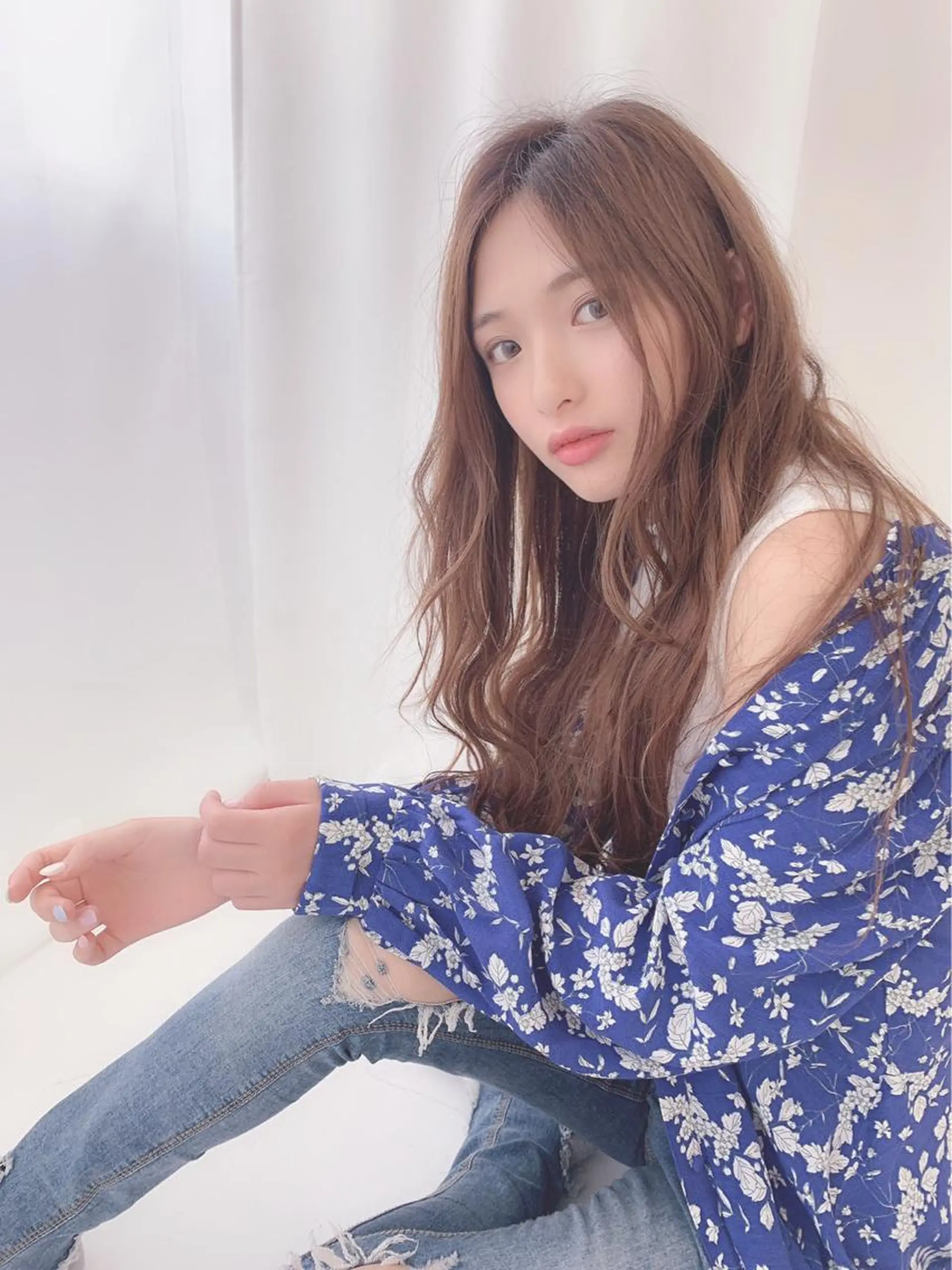 ロング カラー バレイヤージュ ブリーチ ダブルカラー グラデーションカラー ハイライトカラー hair salon mementoのヘアスタイル