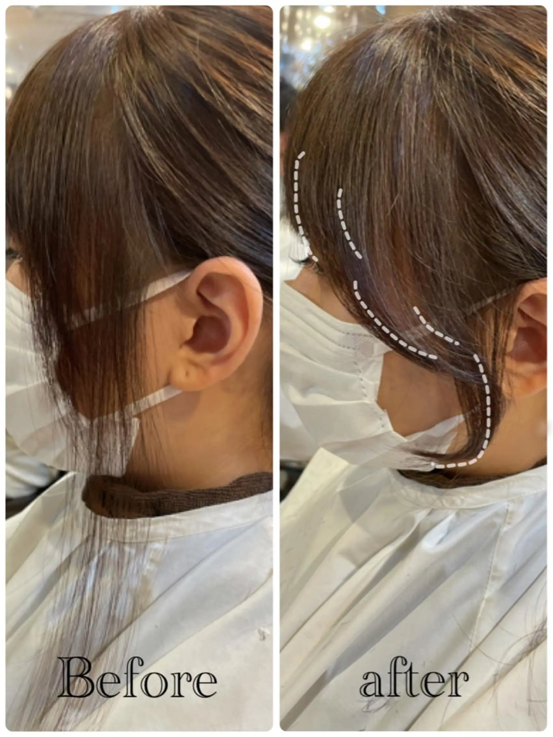 ミディアム カラー ヘアアレンジ おくれ毛 チヒョ🦋 韓国hair🇰🇷のヘアスタイル