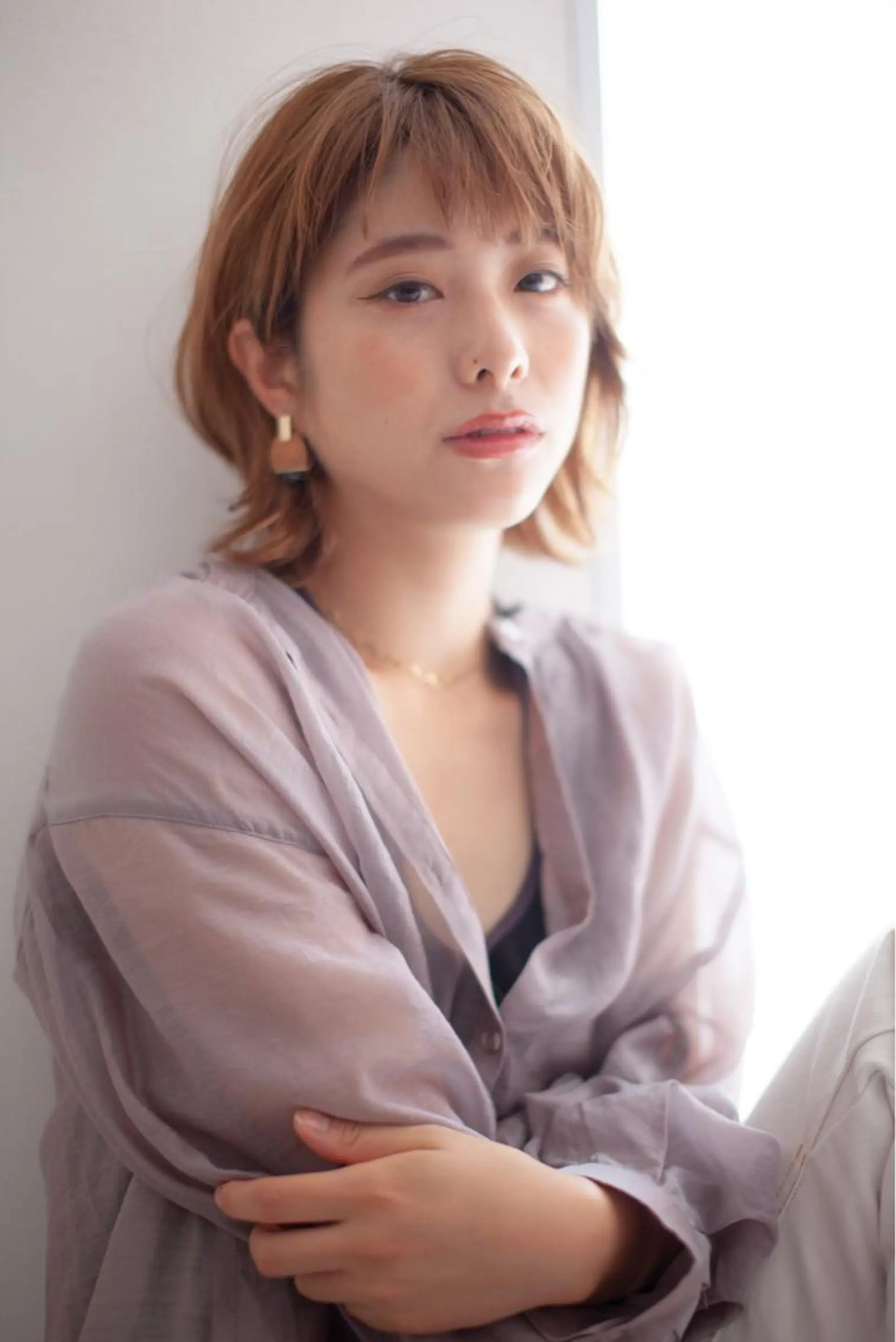 ミディアム 外ハネヘア 似合わせカット 田島智美のヘアスタイル