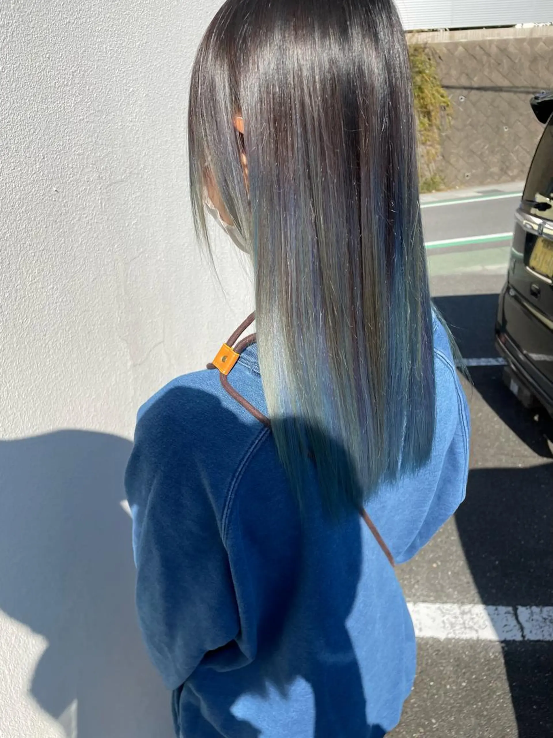 ロング ショートボブ 韓国風カラー ボブ ハイライト 髪質改善 hair terra ce M奈良店のヘアスタイル