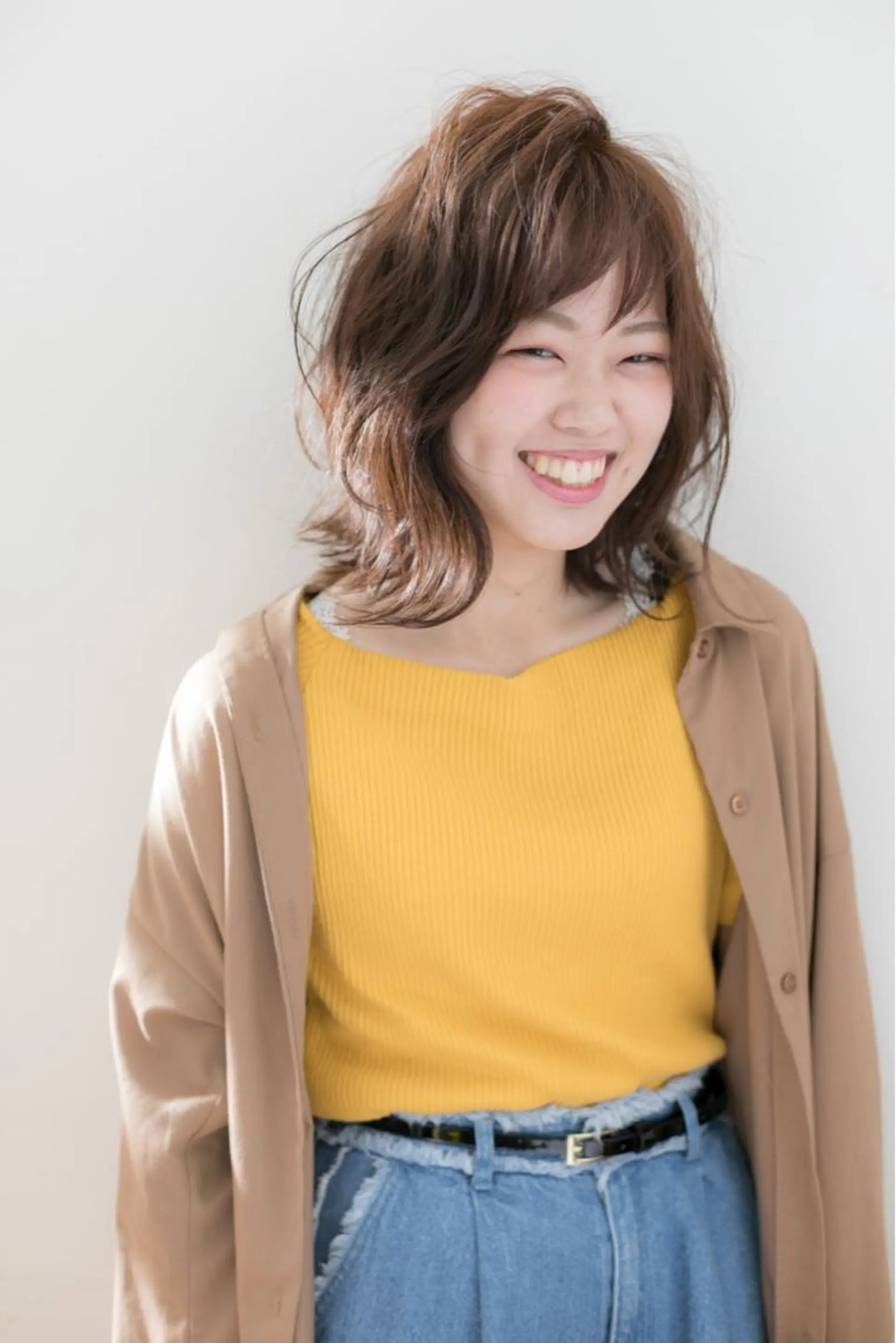 ミディアム カラー パーマ ヘアアレンジ ベリショディレクター 小野 健太郎のヘアスタイル