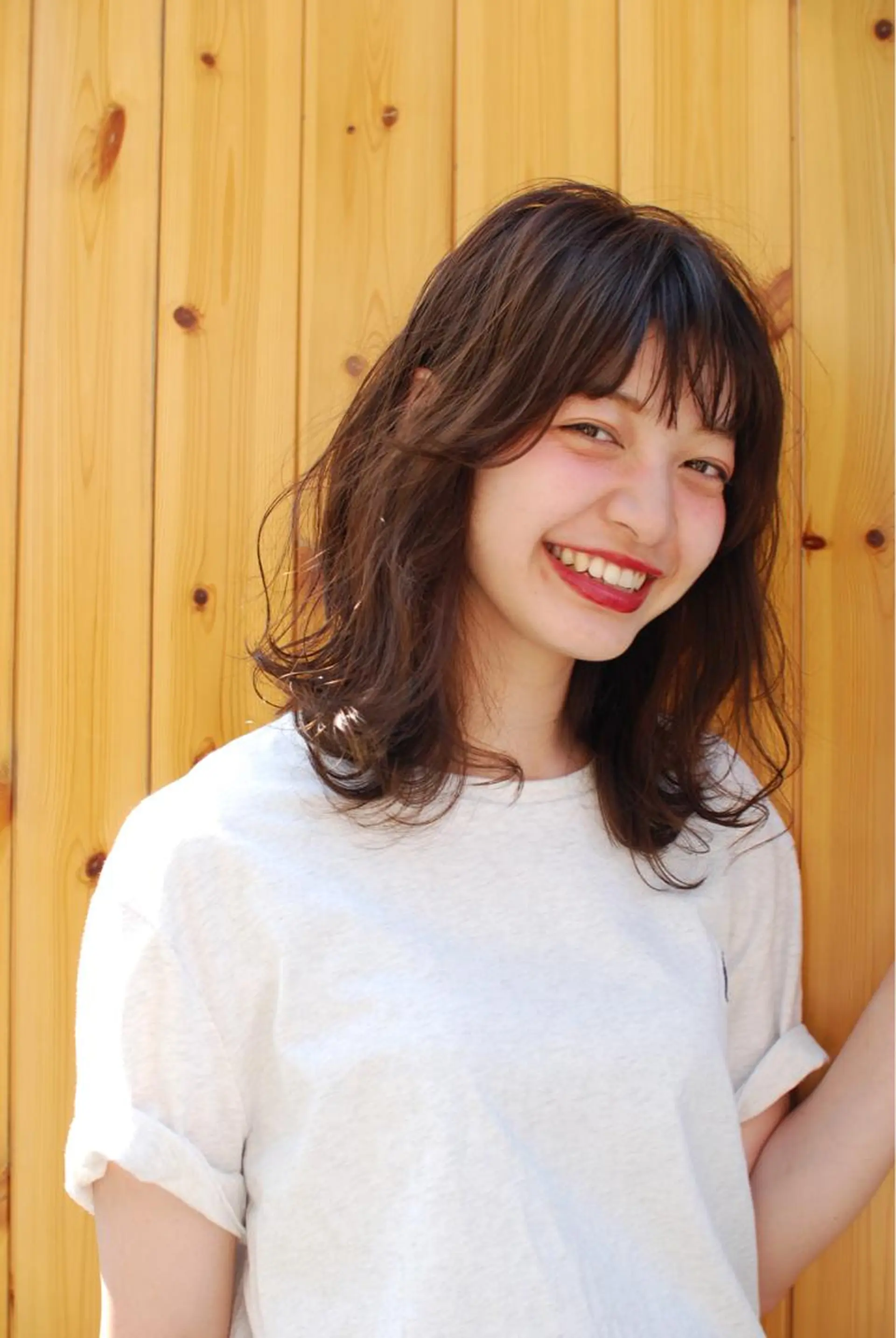 ミディアム カラー パーマ olga所属・松尾謙佑【ハイライト LEDエクステ】のヘアスタイル