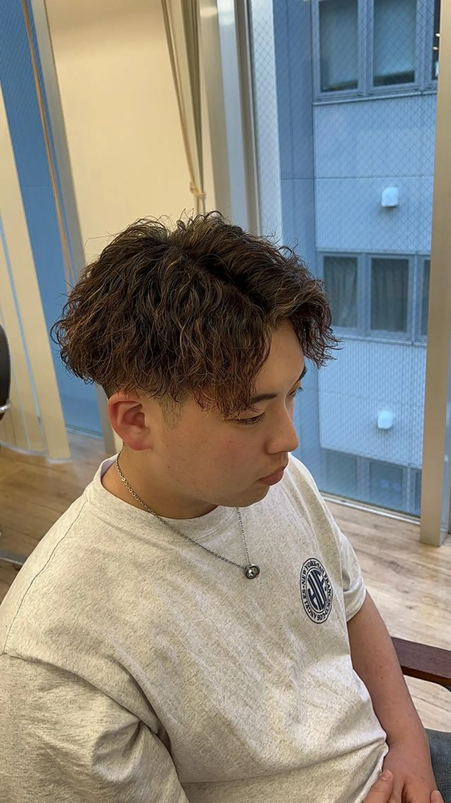 ショート パーマ メンズ メンズパーマ カット ヘアカラー パーマ 33【SASA】OSAKA【ササ】所属・✂︎メンズパーマ✂︎ 伊藤秀真のヘアスタイル