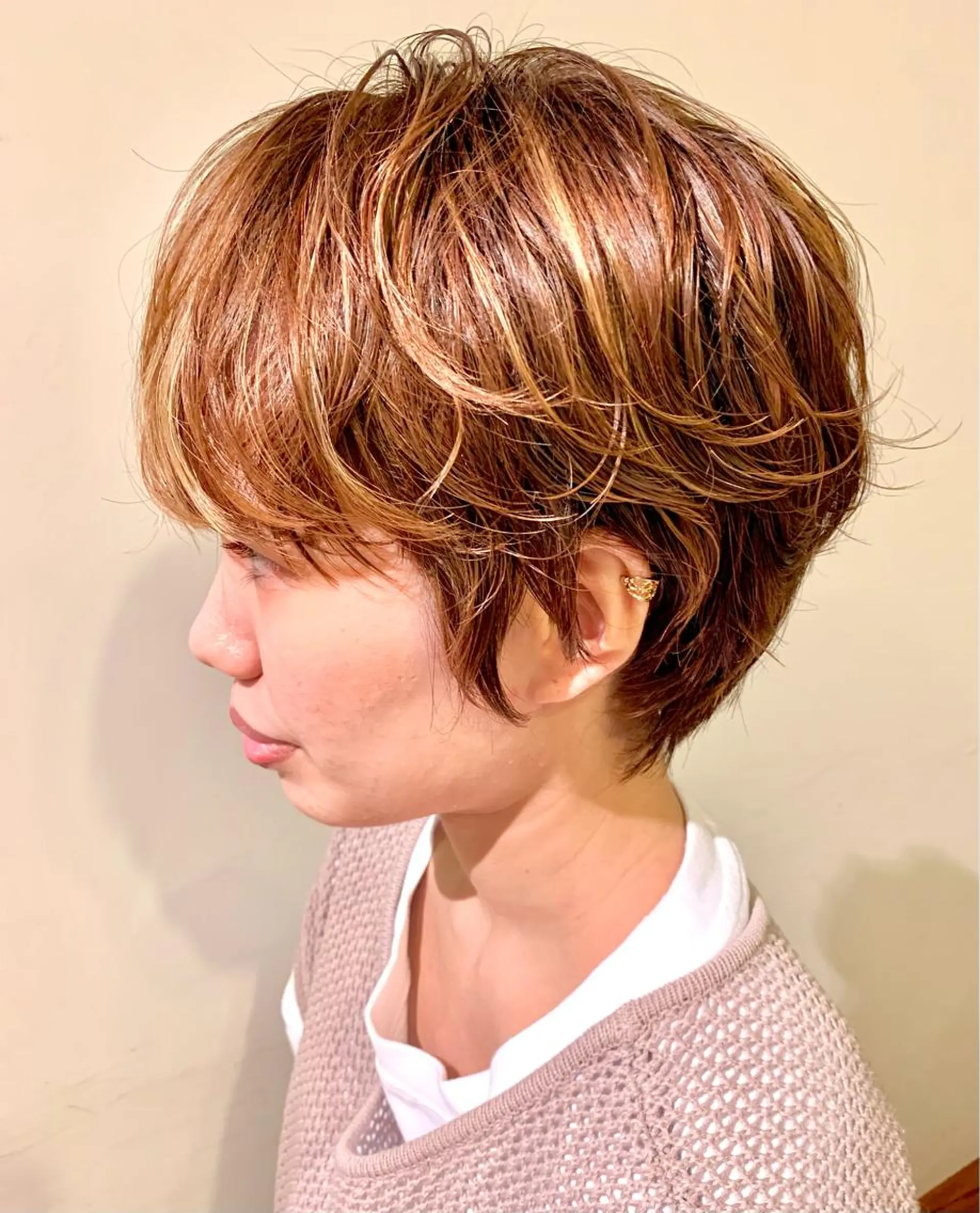 ショート くびれヘア ショートヘア カット ヘッドスパ 園 冬稀のヘアスタイル