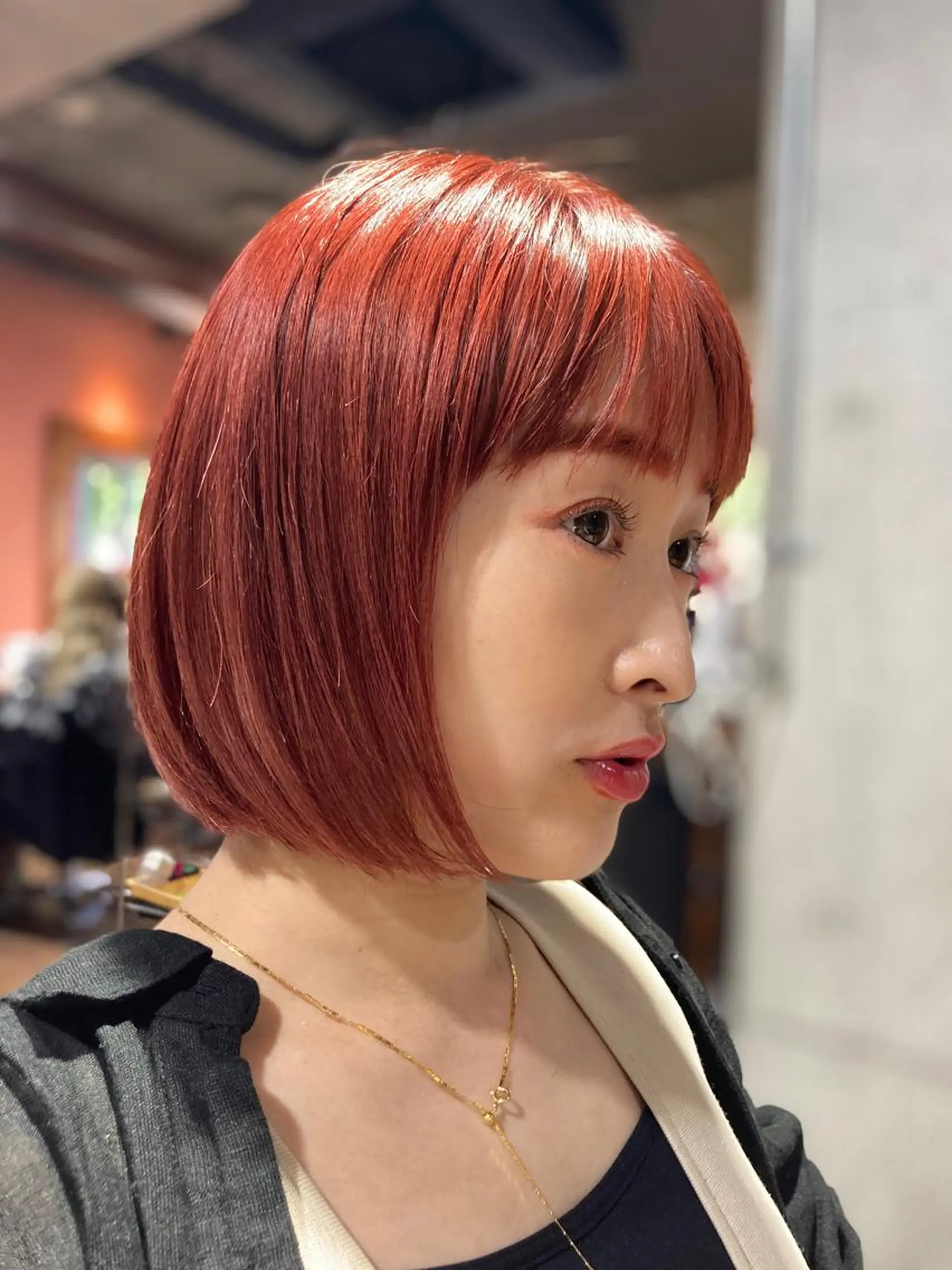 ミディアム カラー プルエクステ ボブレイヤー ブラウンカラー ダークブラウン ボブ ✂️ワタナベ コウジ✂️のヘアスタイル