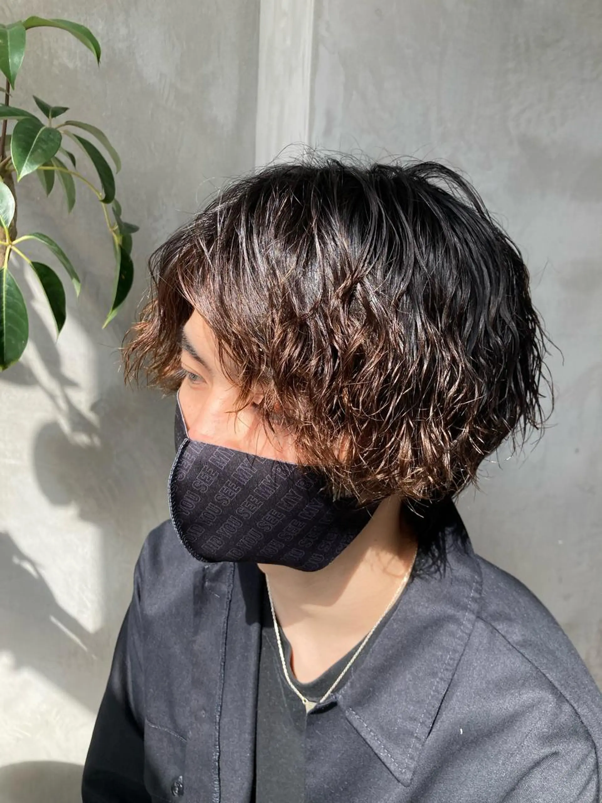 ショート カラー パーマ メンズ 波巻きスパイラルパー マ/シャドウパーマ駿のヘアスタイル