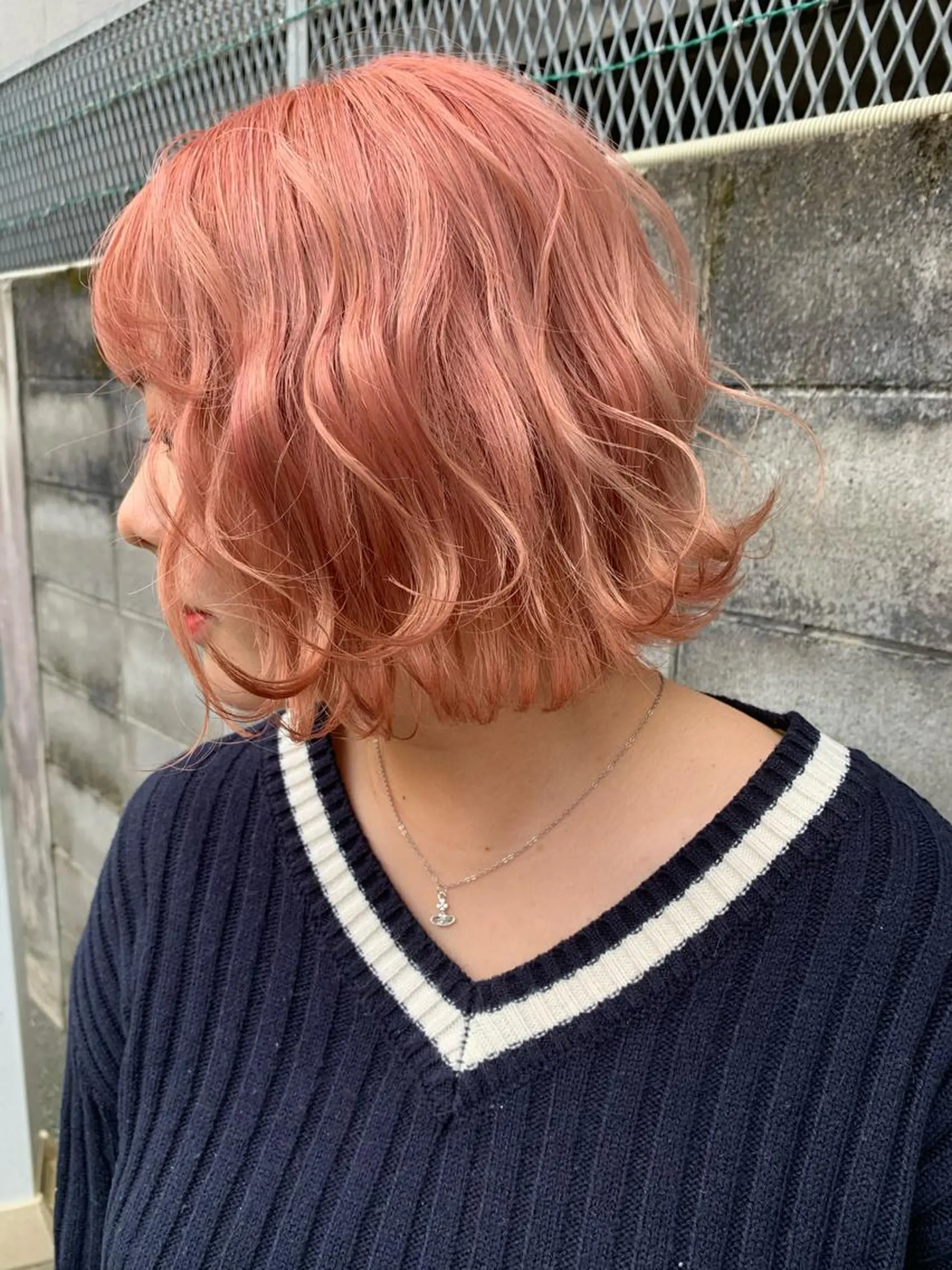 ミディアム ヘアカラー トリートメント Selene hair OSAKAのヘアスタイル