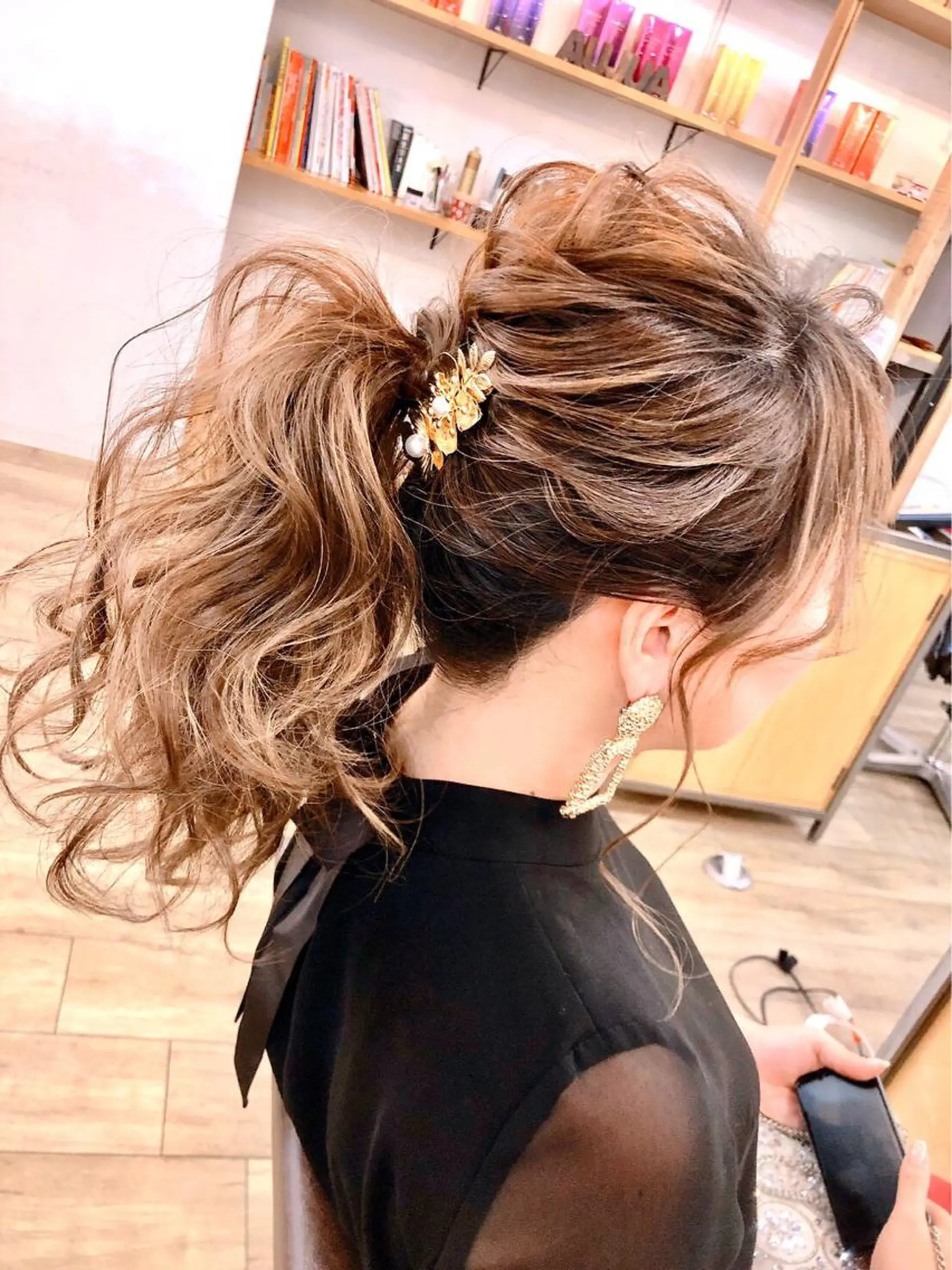 セミロング カラー パーマ ヘアアレンジ カット ヘアカラー 可愛いを作る神 ナオヒロのヘアスタイル