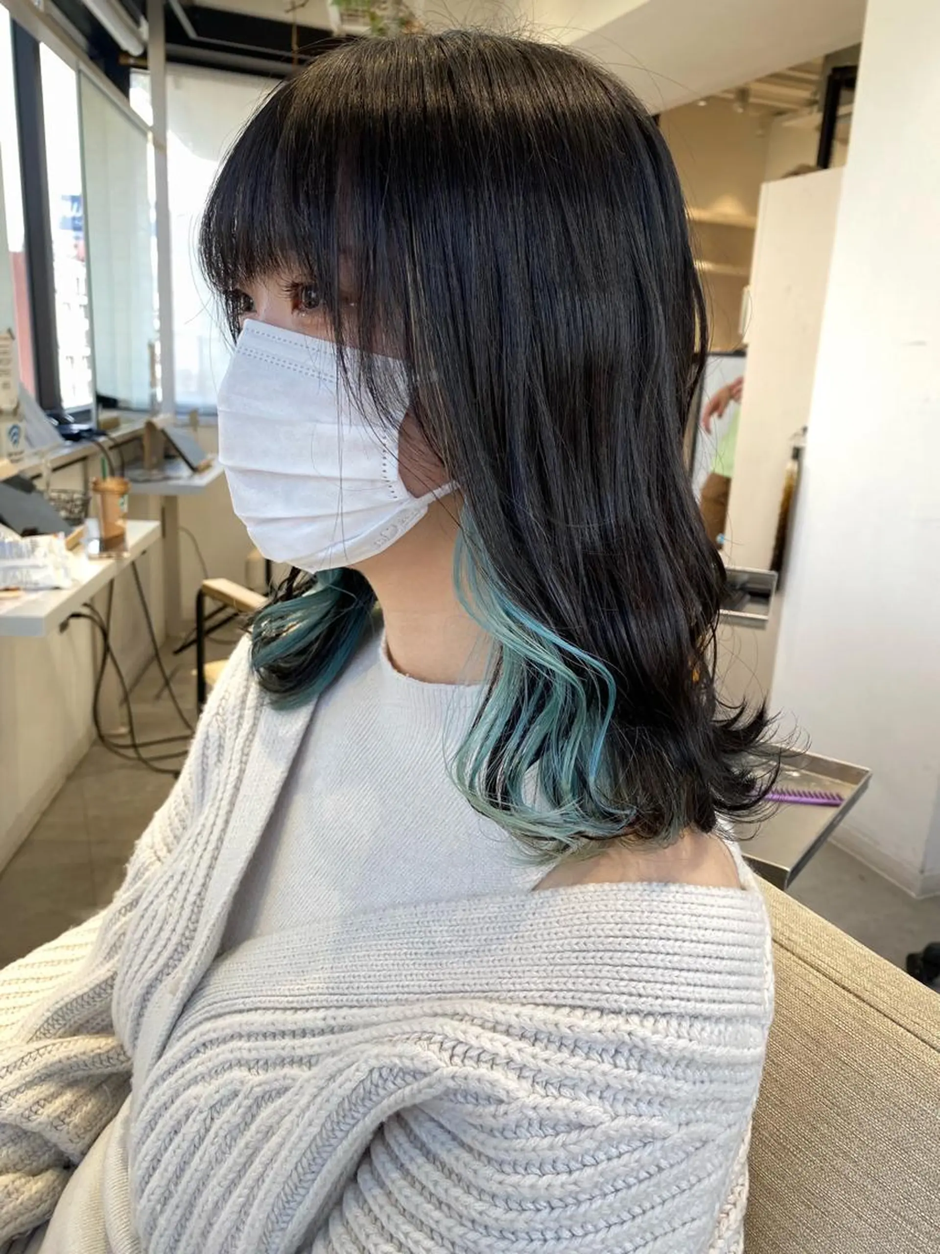 ミディアム デザイン🥇複雑履歴 ハイトーン特化のヘアスタイル