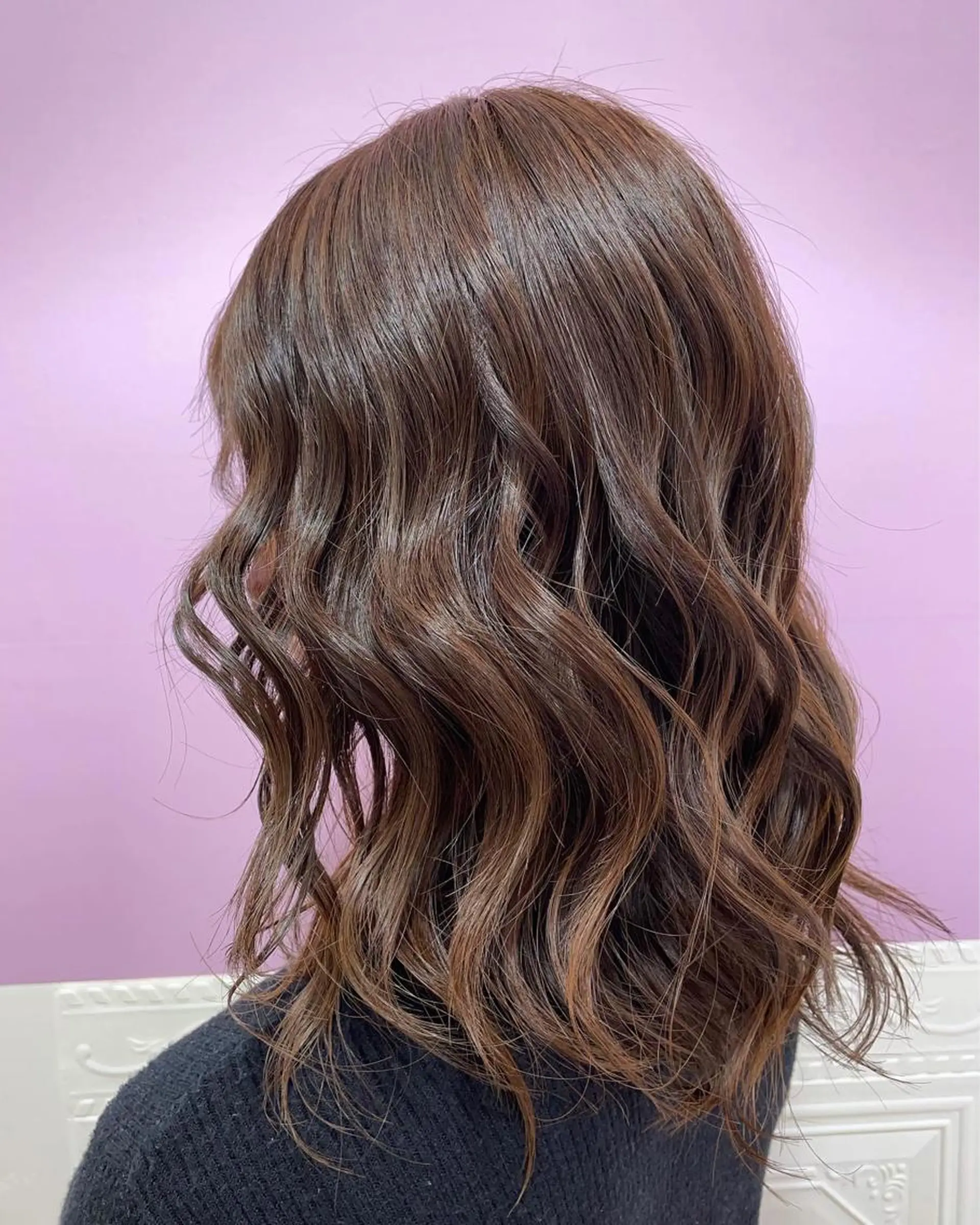 セミロング カラー ブラウンカラー 村上 祐香のヘアスタイル