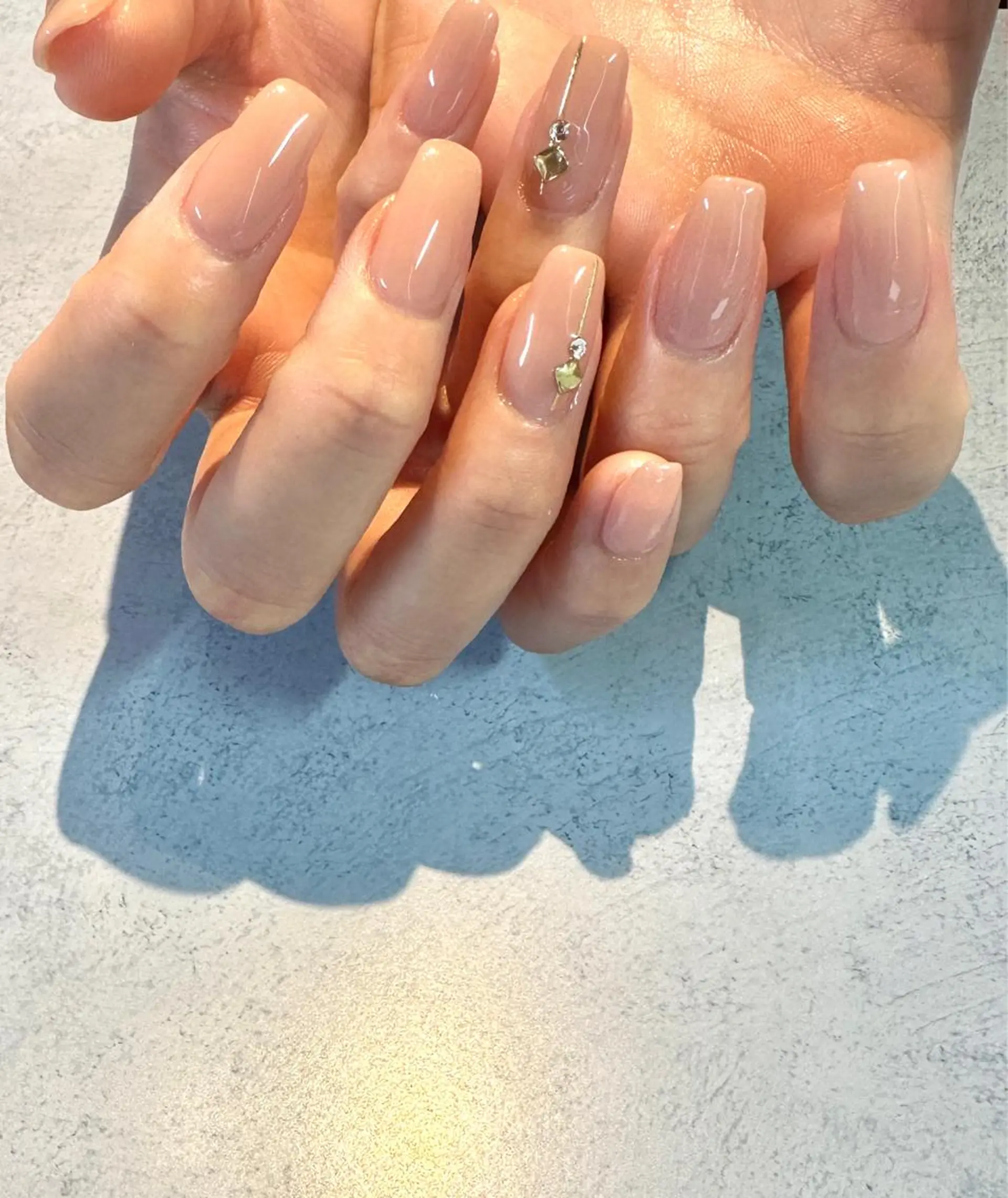 ネイル 長さ出し ワンカラーネイル ハンドネイル Baden Nail ﾊﾞ-ﾃﾞﾝ ﾈｲﾙのネイルデザイン