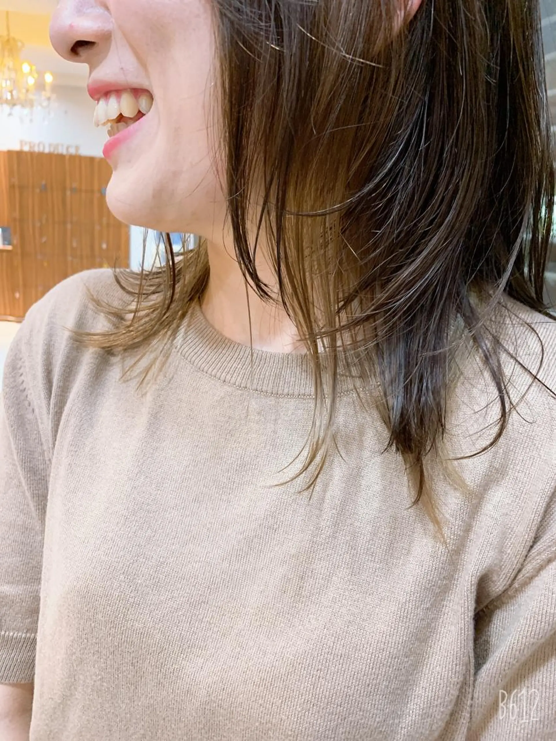 ミディアム カラー 白髪ぼかしハイライト 柳川拓哉のヘアスタイル