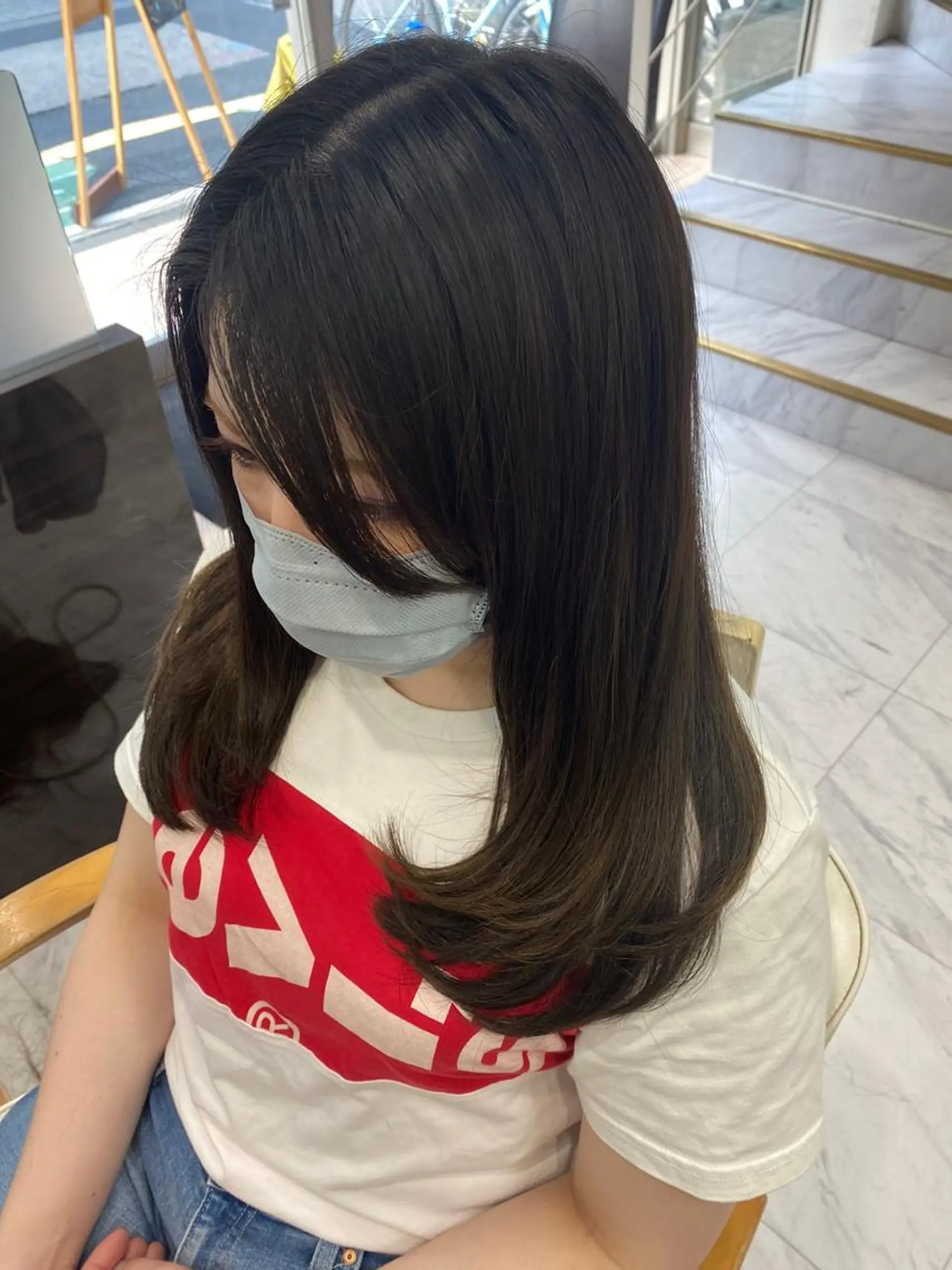 ロング 韓国風ヘア レイヤーカット ロング シャギー カット 目黒 碧人のヘアスタイル