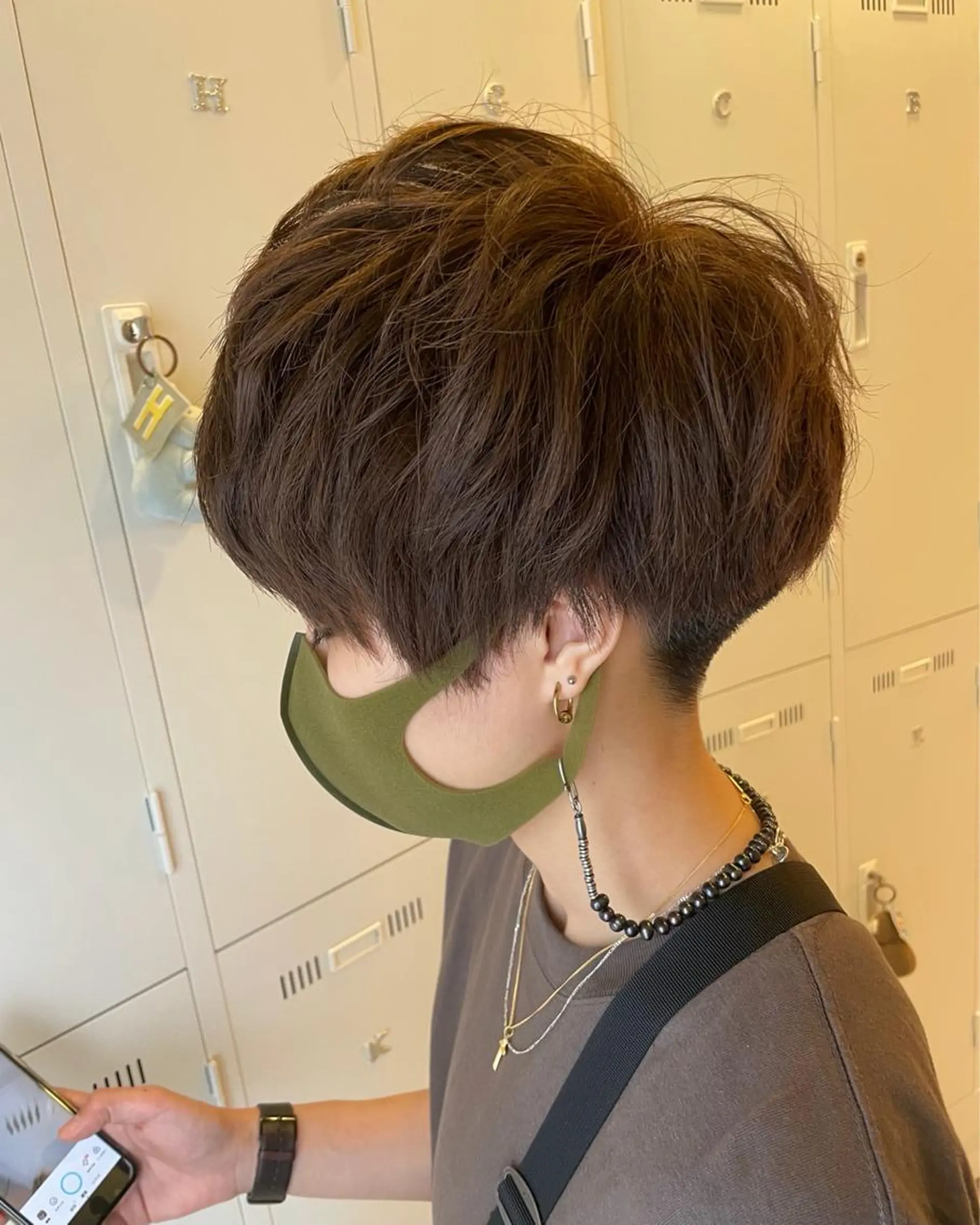 ショート カラー アッシュ ベージュカラー カット 髪質改善/ショート/ メンズカット/KAiのヘアスタイル