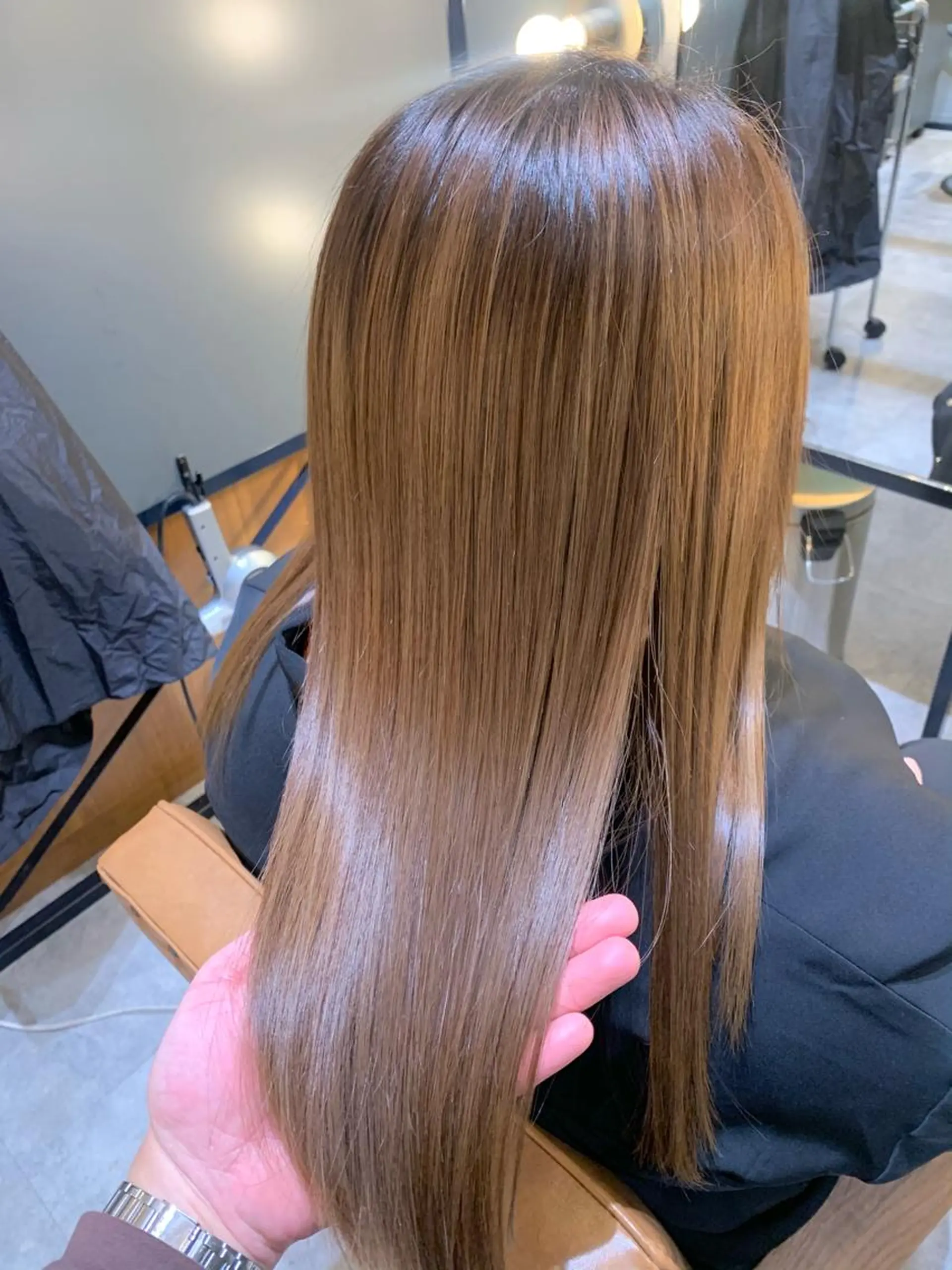 ロング カット 縮毛矯正 トリートメント 酸性ストレート/ブリ ーチなし/中村 匠のヘアスタイル