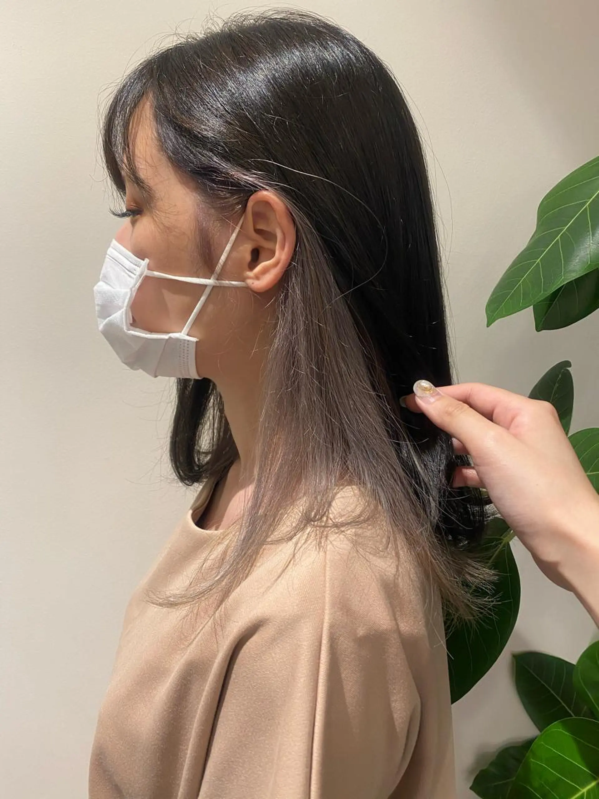 セミロング カラー ブリーチ インナーカラー カット ヘアカラー トリートメント 韓国ヘア♡おくれ毛♡ ボブ♡sayakaのヘアスタイル