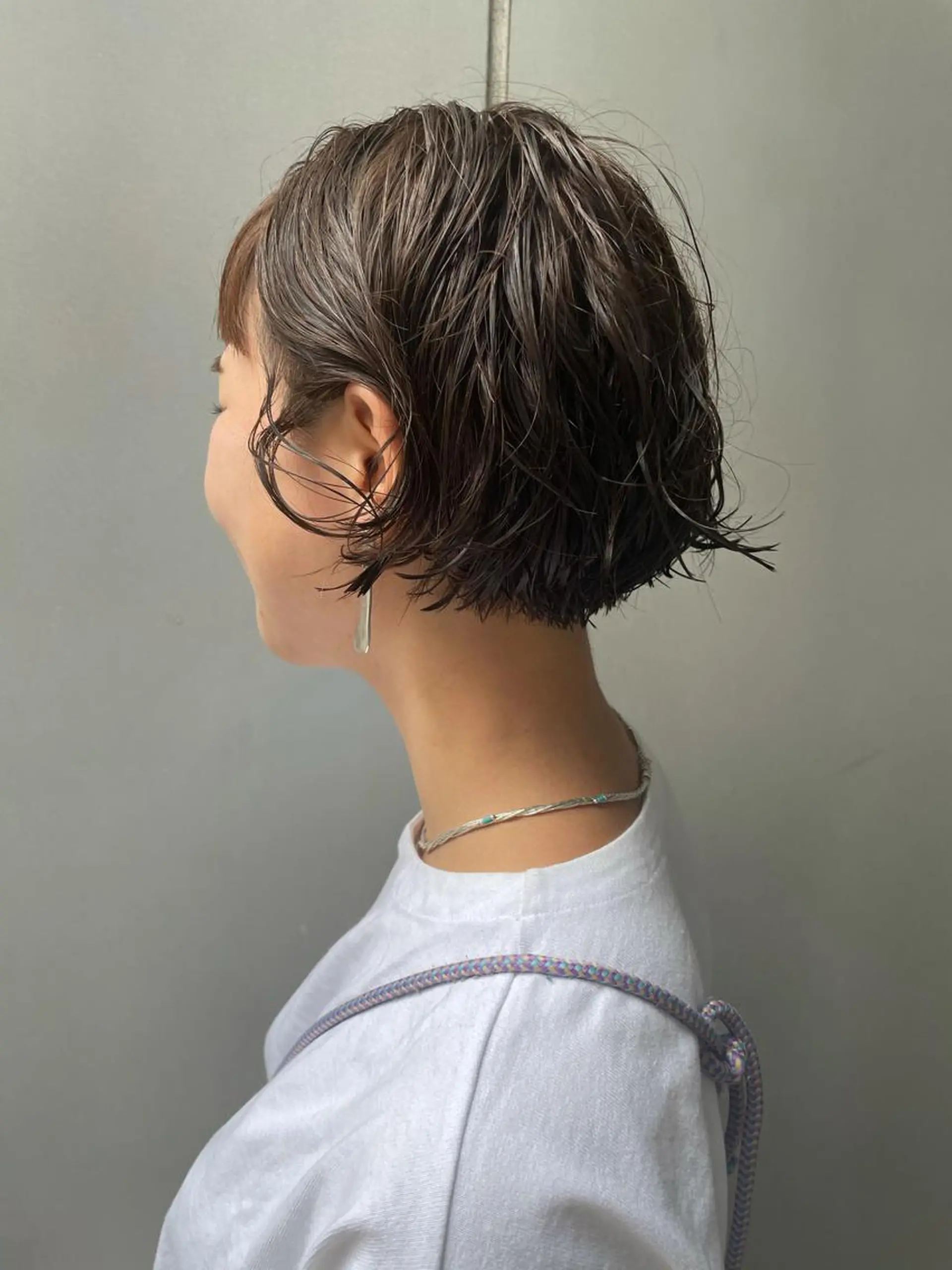 ショート カラー パーマ キッズ カット パーマ トリートメント オトナヘア🌸 harukaのヘアスタイル