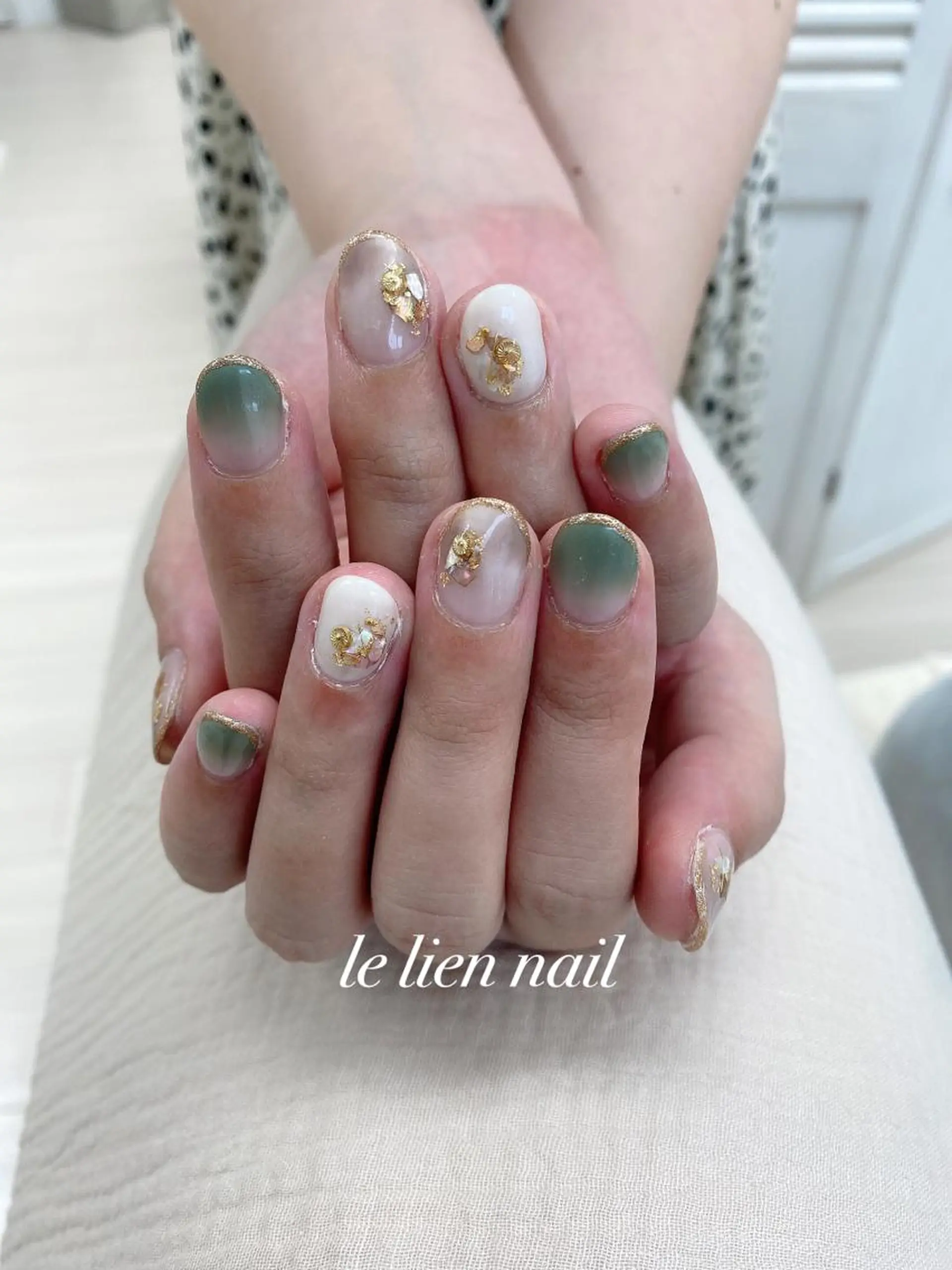 ネイル アートネイル グラデーション ニュアンスネイル le lien nailのネイルデザイン