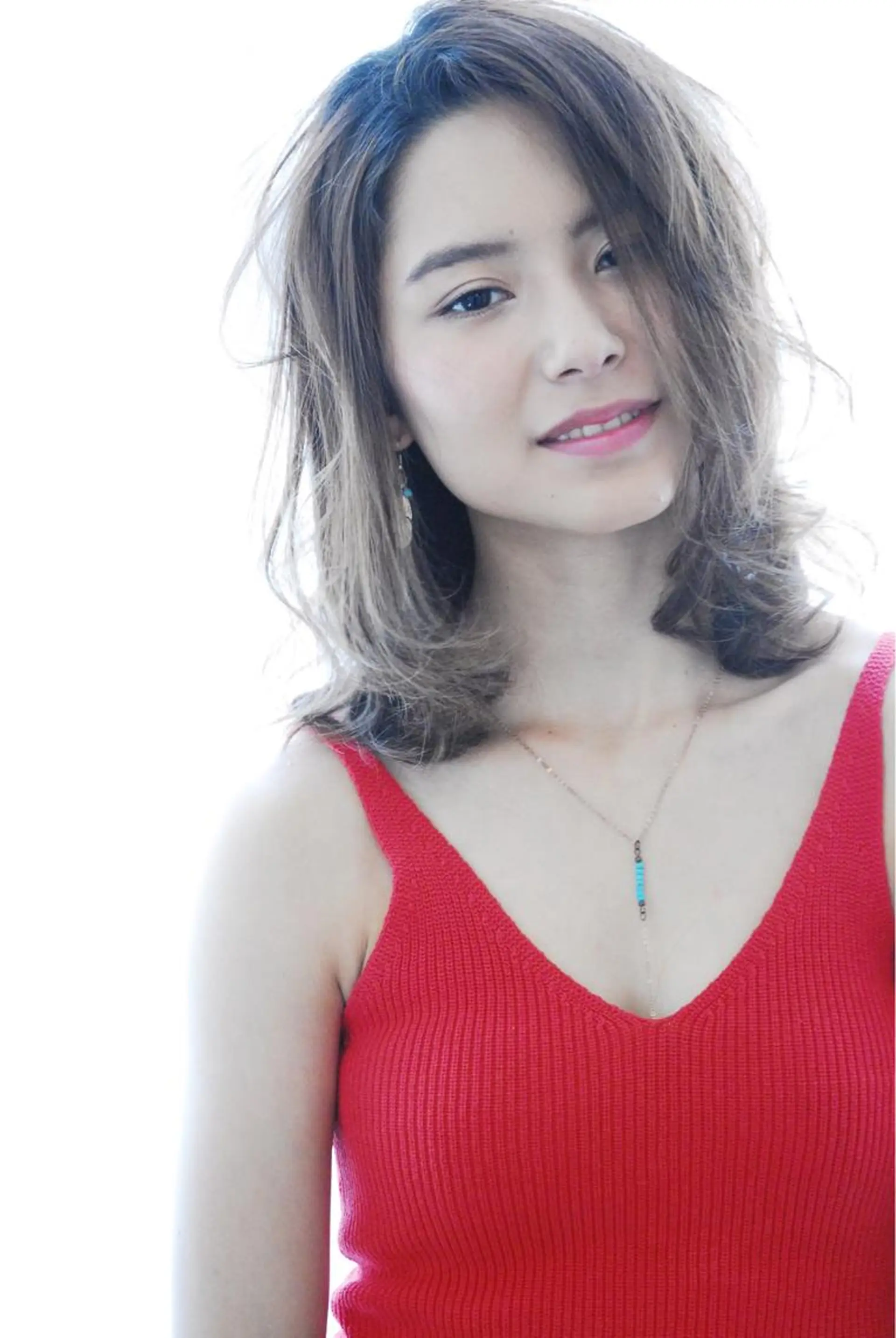 セミロング カラー ヘアアレンジ メンズ ヘアカラー トリートメント ヘアセット 表参道Lise おおいしおりのヘアスタイル