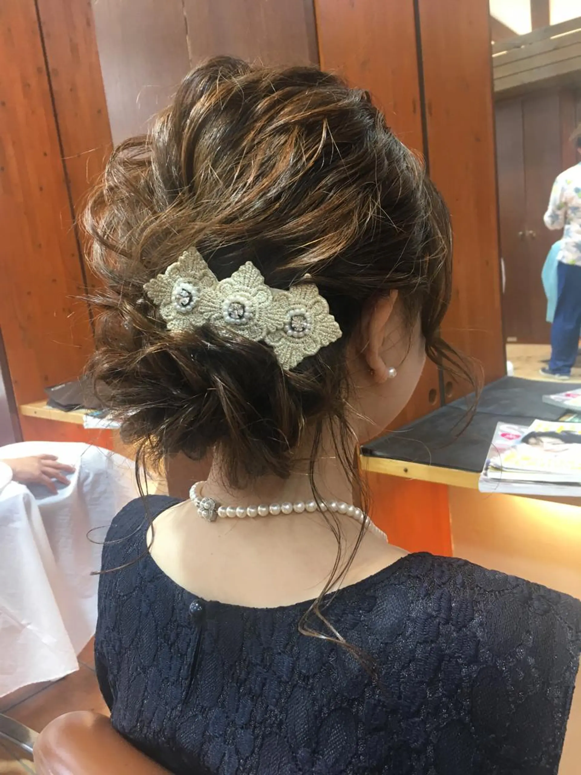 ミディアム ヘアアレンジ 結婚式・ブライダル ✨🌿大人可愛い愛さ れhair🌿✨松本のヘアスタイル